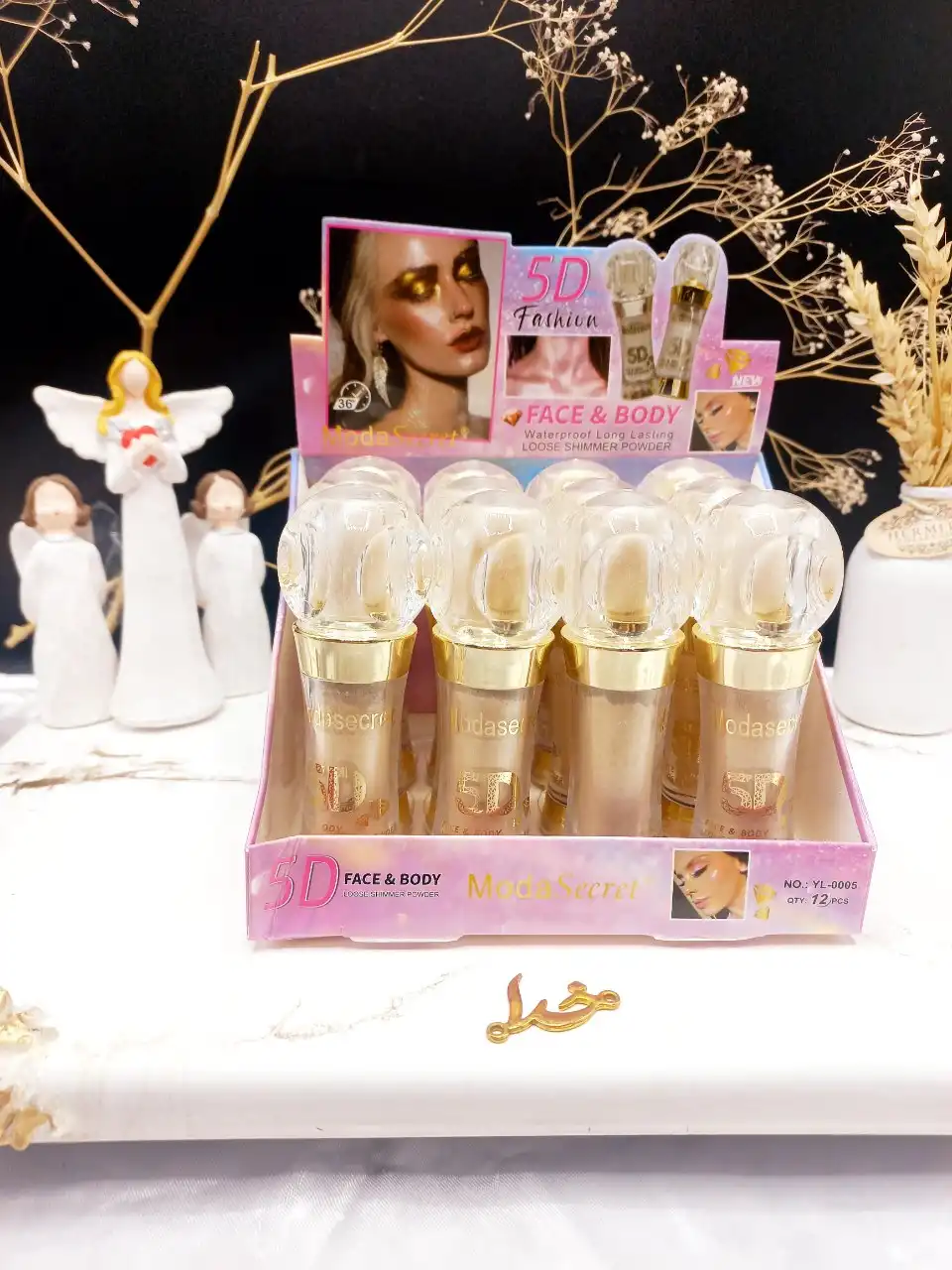 هایلایتر پودری صورت و بدن ضدآب مدا سکرت Modq Secret کد0005