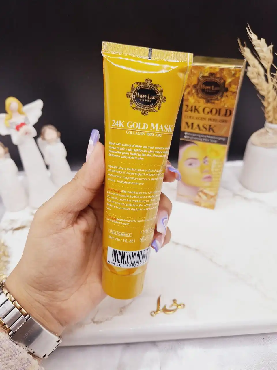 بلک ماسک تیوپی طلا 24K GOLD هپی لیدی HAPPY LADY  کد HL_351