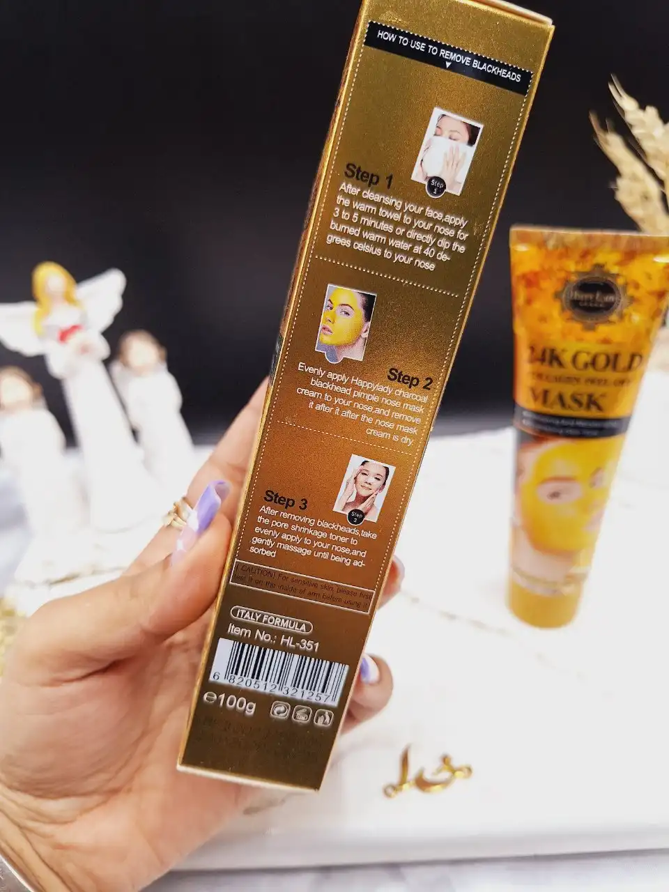 بلک ماسک تیوپی طلا 24K GOLD هپی لیدی HAPPY LADY  کد HL_351