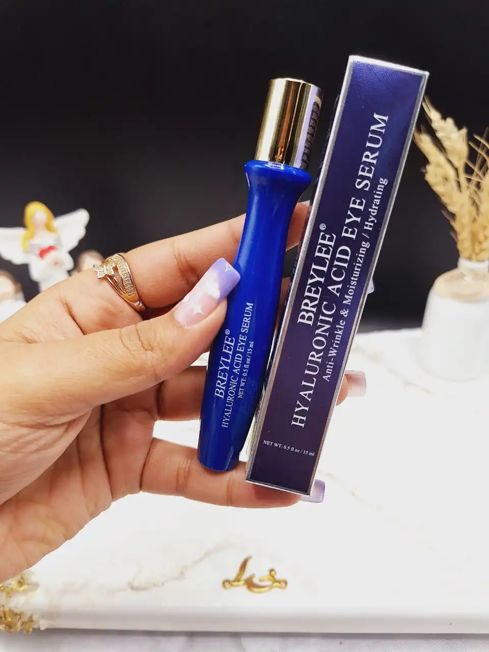سرم دور چشم غلطکی ضد چروک و هیالورونیک اسید بریلی BREYLEE کد BY1688