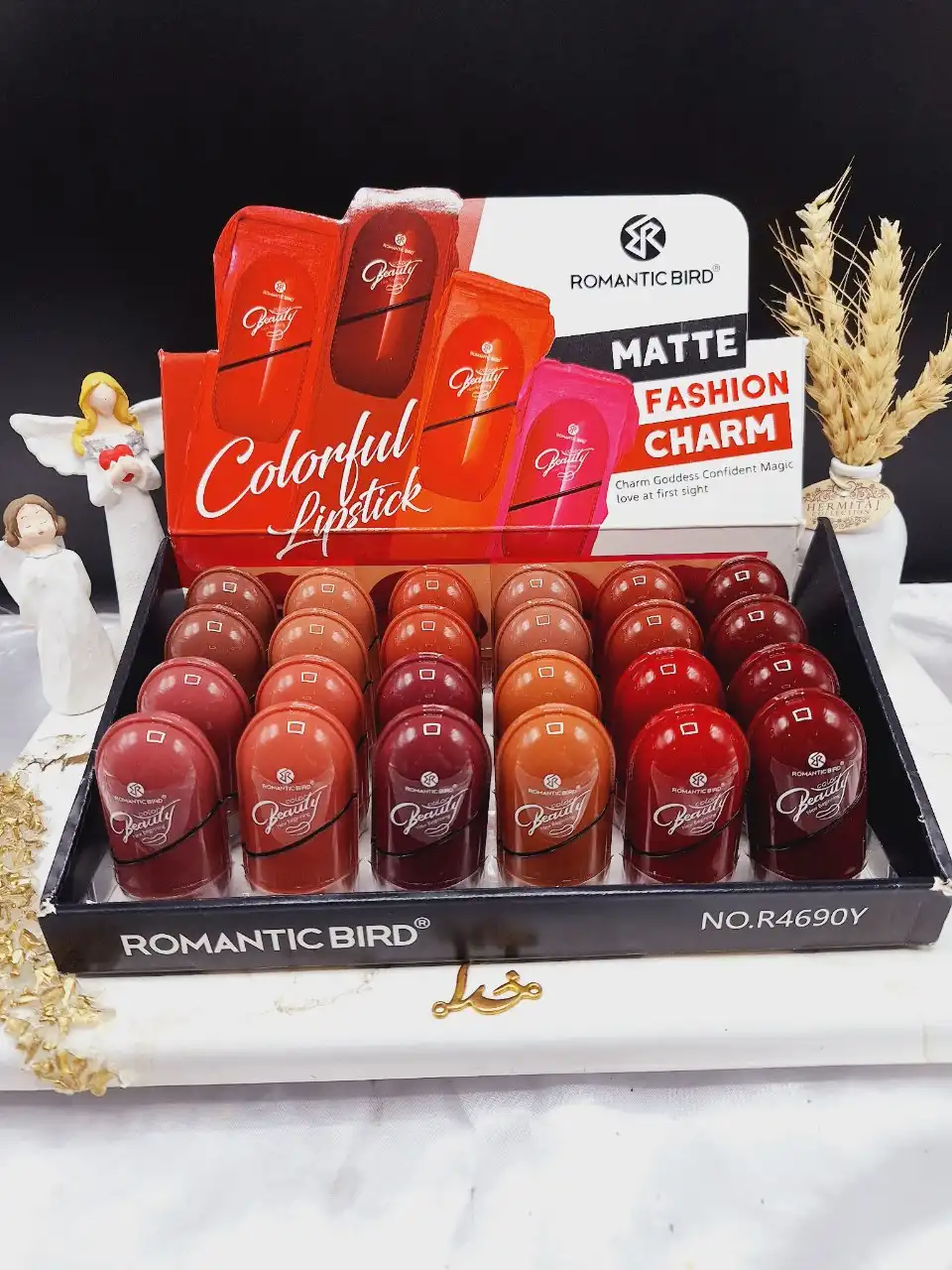 پک 6تایی رژ جامد مات برند ROMANCE BIRD کد R4690Y