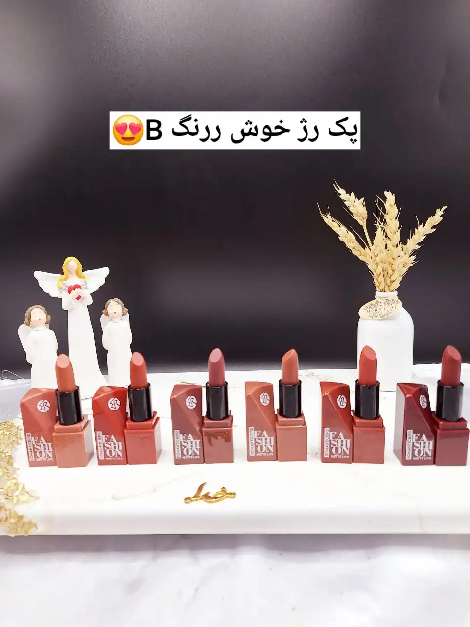 پک‌ 6تایی رژ جامد برند ROMANCE BIRD کد R4655Y