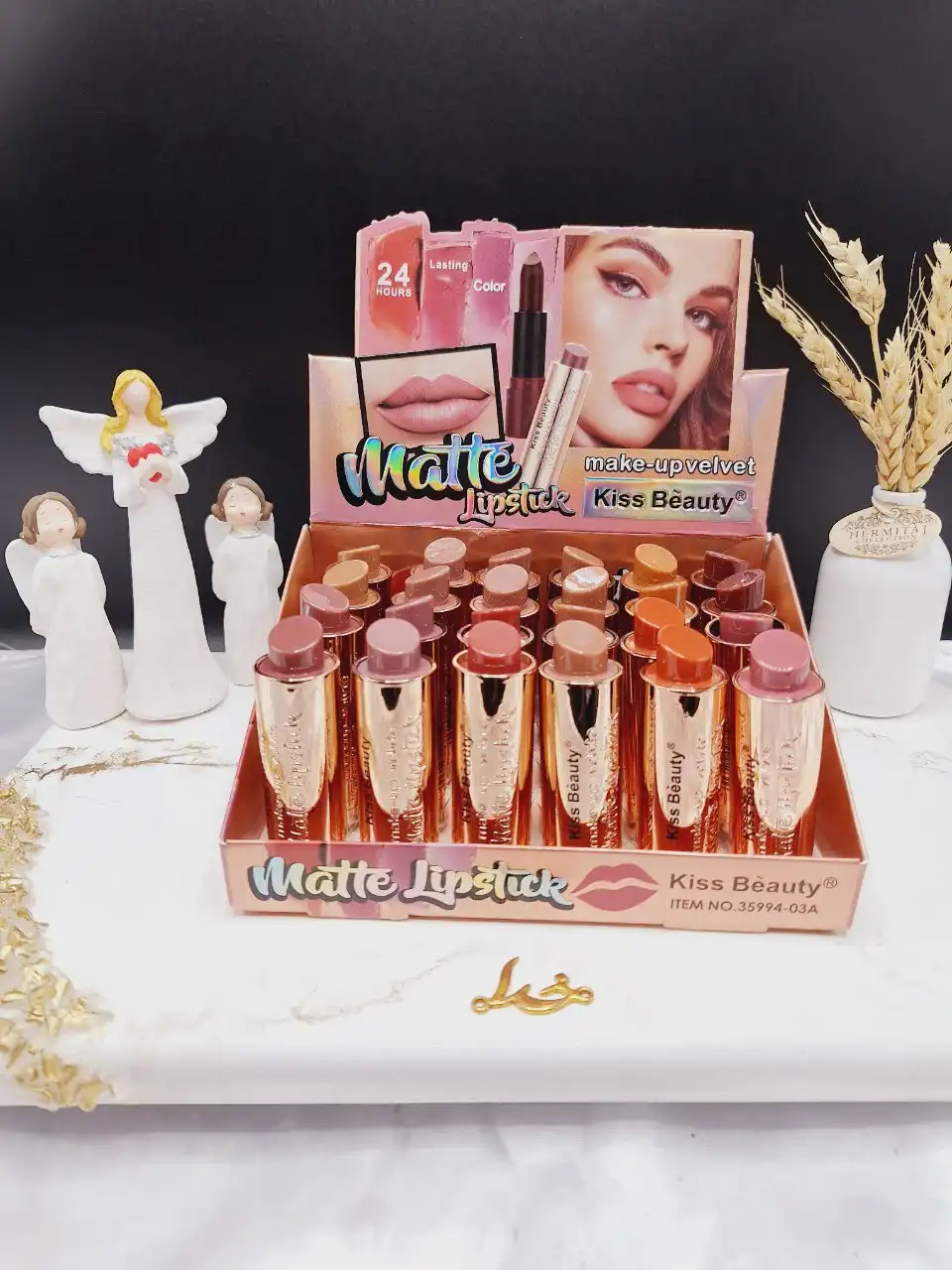 پک 6تایی رژ جامد برند کیس بیوتی Kiss Beauty کد 35994