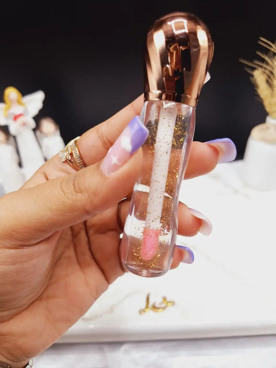 برق لب و لیپ گلاس برند کویدن رز QOIDEN ROSE کد 5803