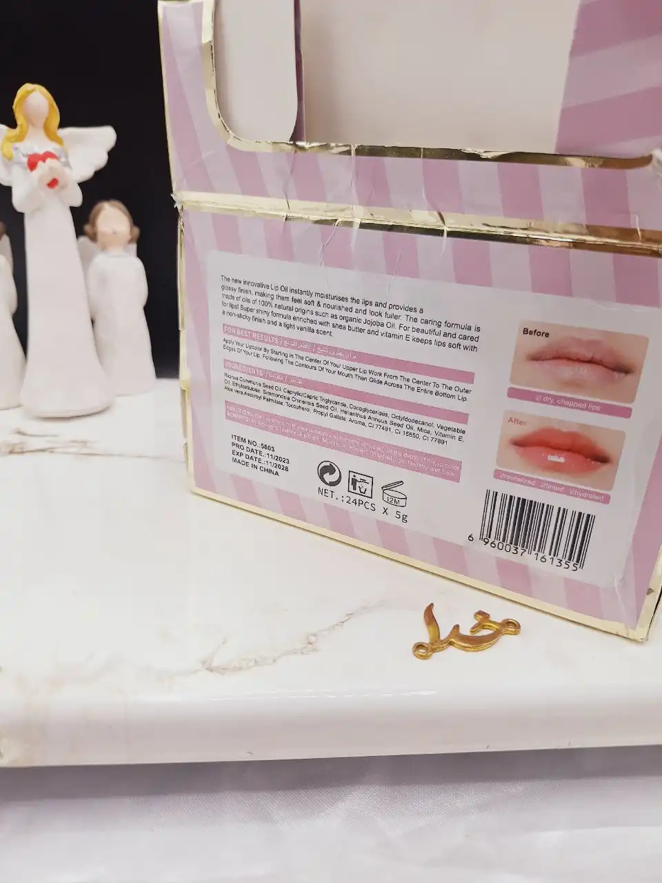 برق لب و لیپ گلاس برند کویدن رز QOIDEN ROSE کد 5803