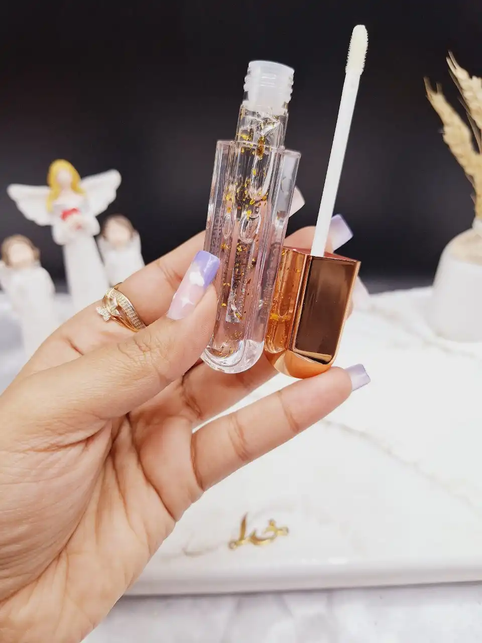 برق لب و لیپ گلاس حرارتی  برند کویدن رز QOIDEN ROSE کد 5700