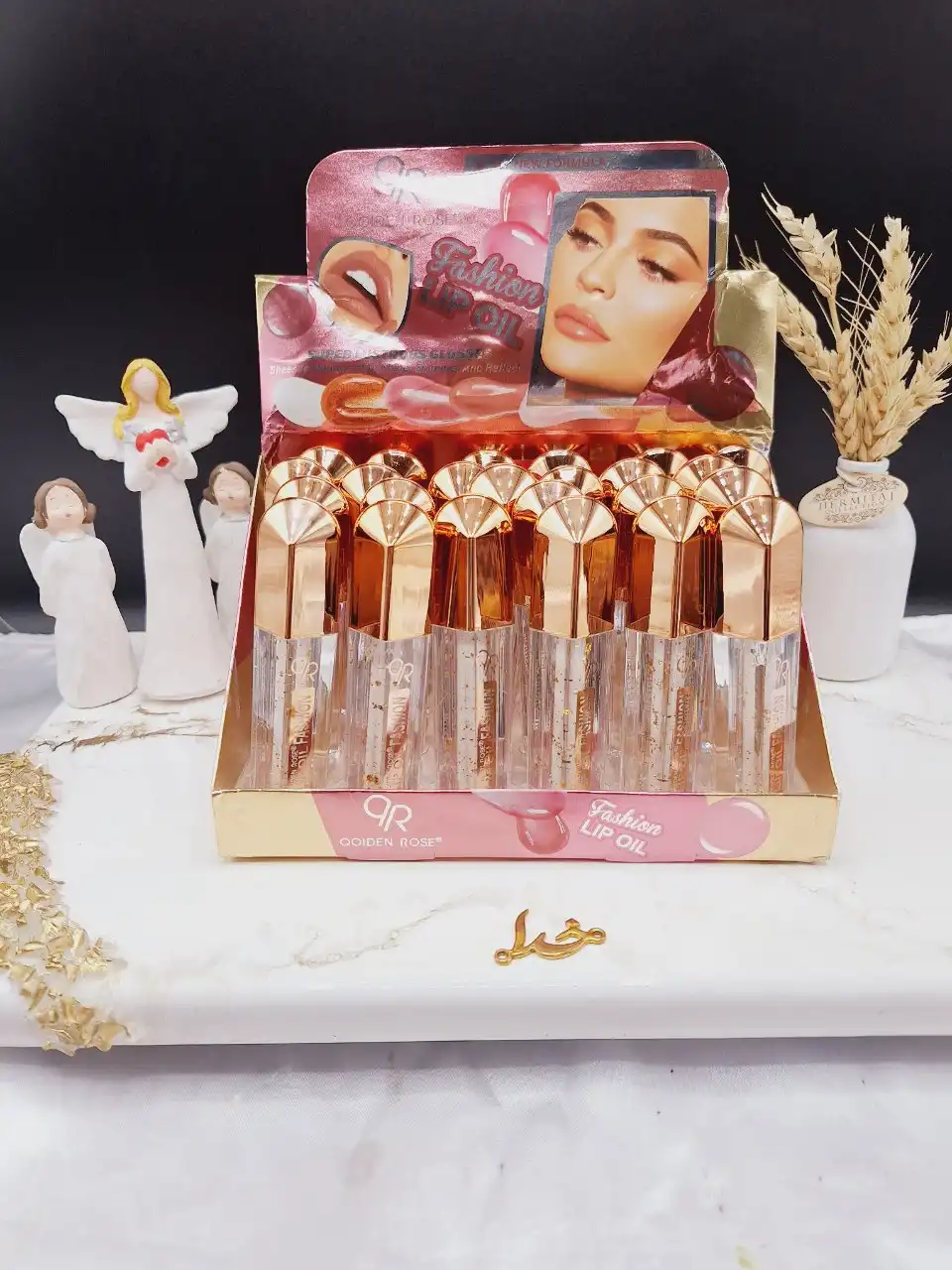 برق لب و لیپ گلاس حرارتی  برند کویدن رز QOIDEN ROSE کد 5700