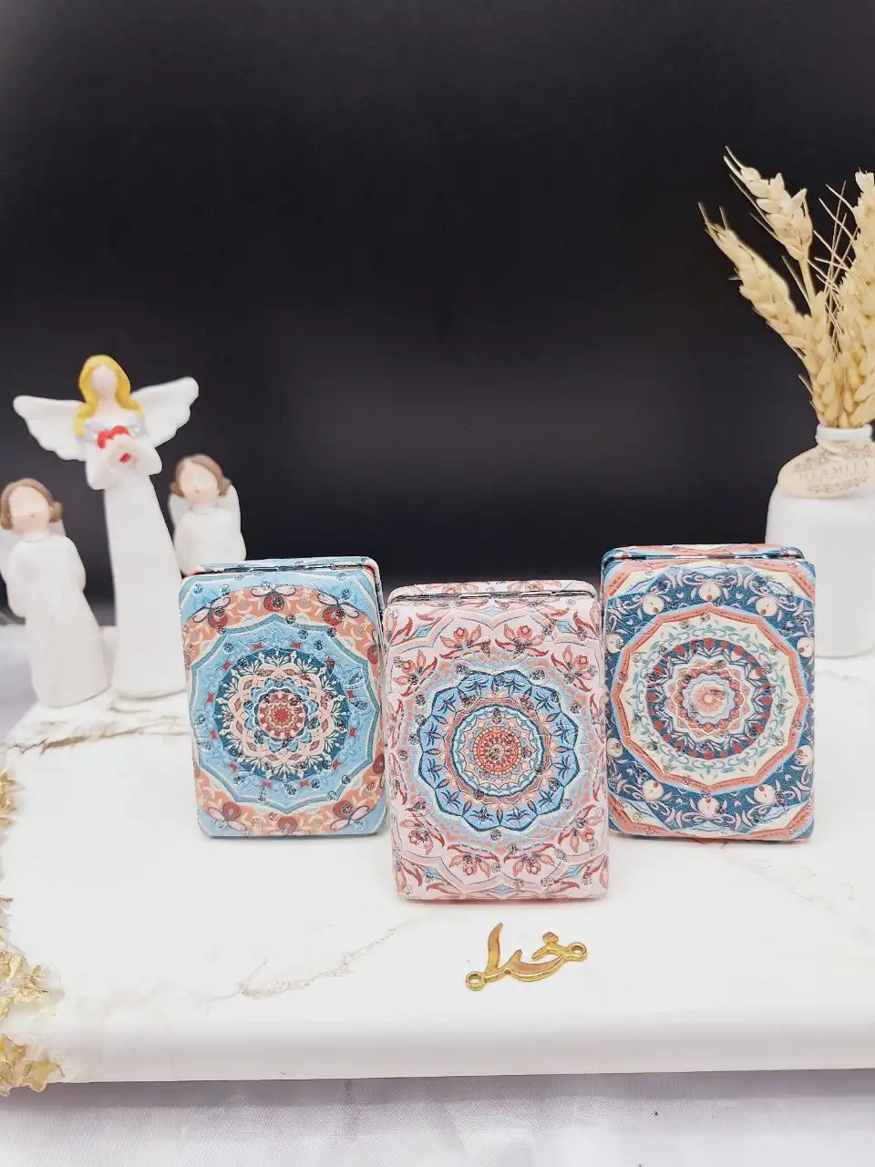 آینه جیبی چهارگوش طرح سنتی