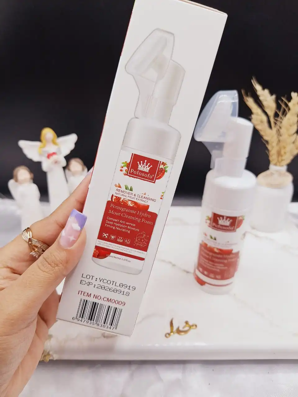 فوم براش دار روشن کننده و آبرسان انار Pofosofo کد CM0009