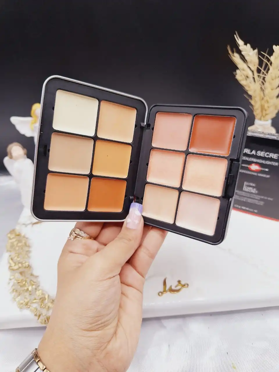 پالت رژگونه و کانتور 12 رنگ برند  کارلا سکرت Carla Secretکد E130_4