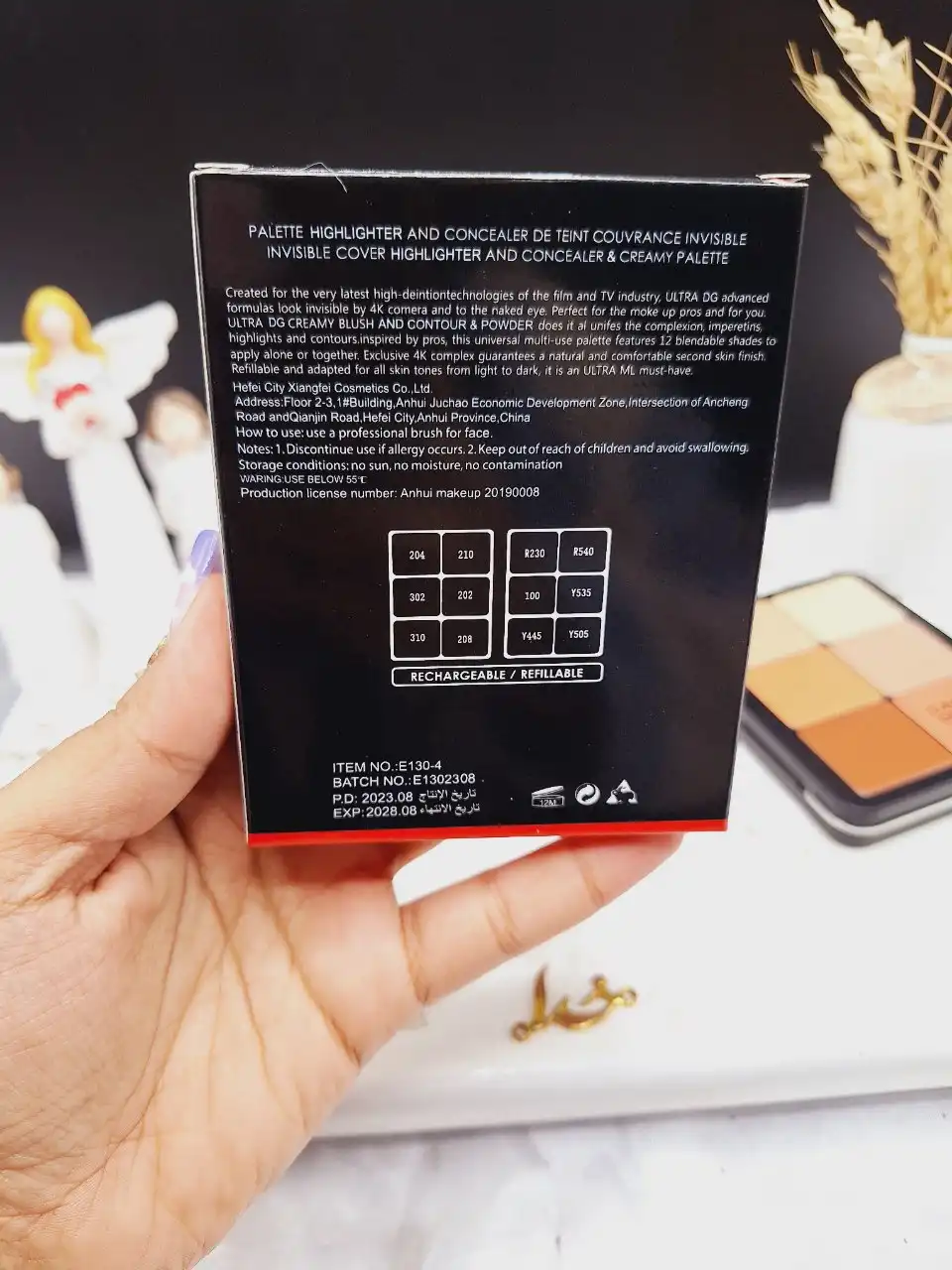 پالت رژگونه و کانتور 12 رنگ برند  کارلا سکرت Carla Secretکد E130_4