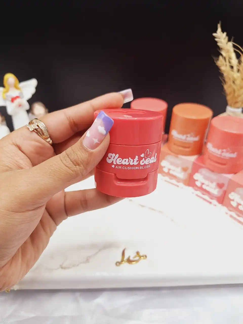 رژ گونه طرح قلبی استامپی کاریته Karite کد 30840