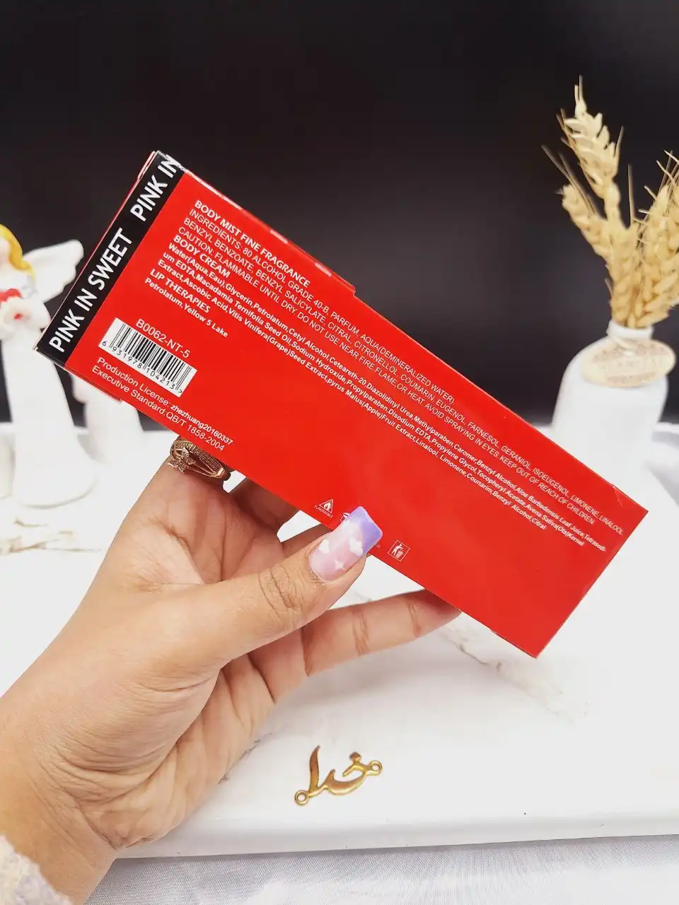 ست بادی اسپلش و لوسیون زنانه خالخالی قرمز کد 4213