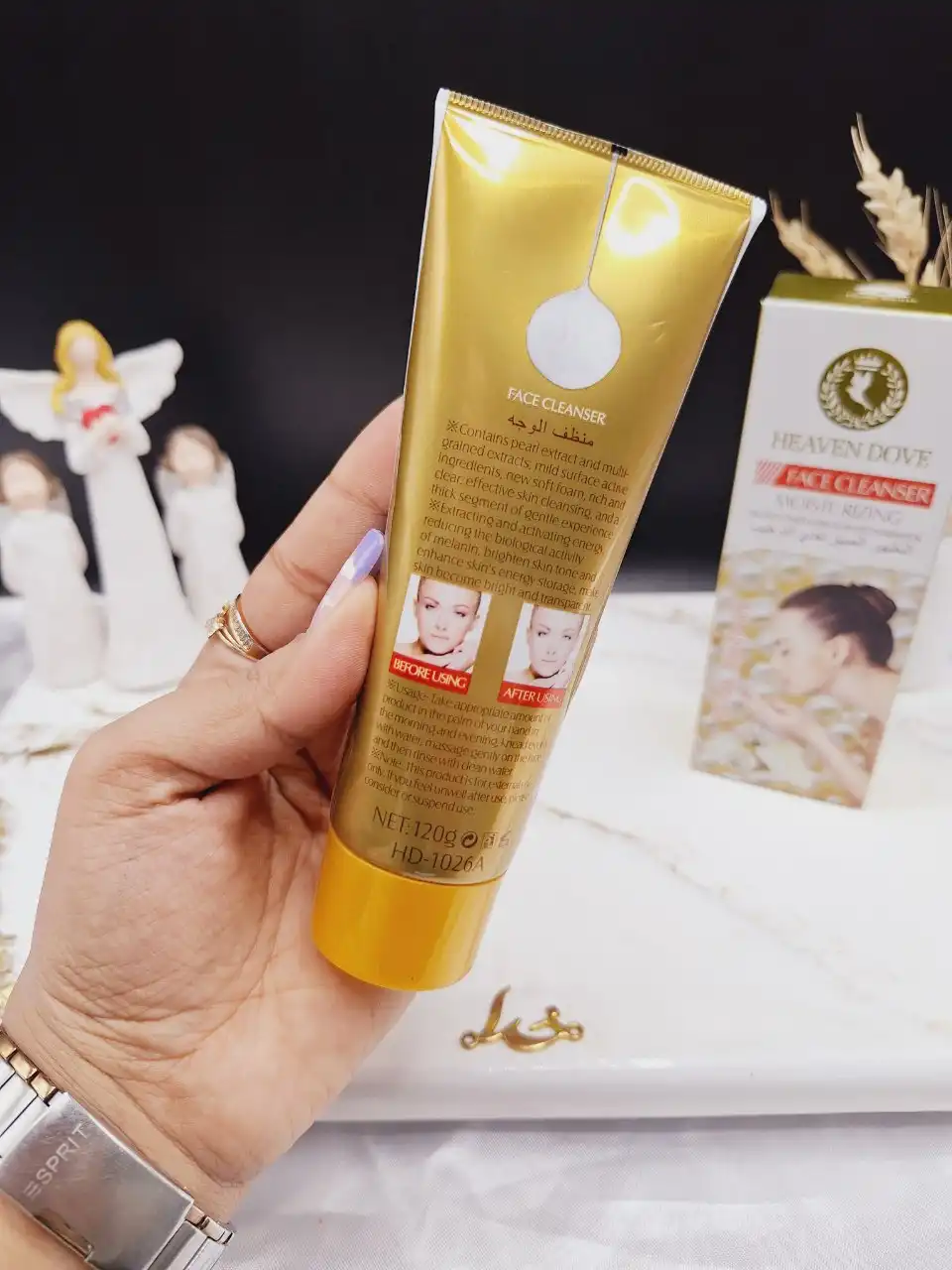 پاک کننده و سفید کننده عصاره مروارید برند HEAVEN DOVE کد HD_1026A
