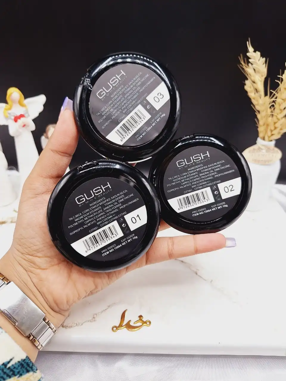 پنکک مخملی همراه با پد برند گاش GUSH کد 15064