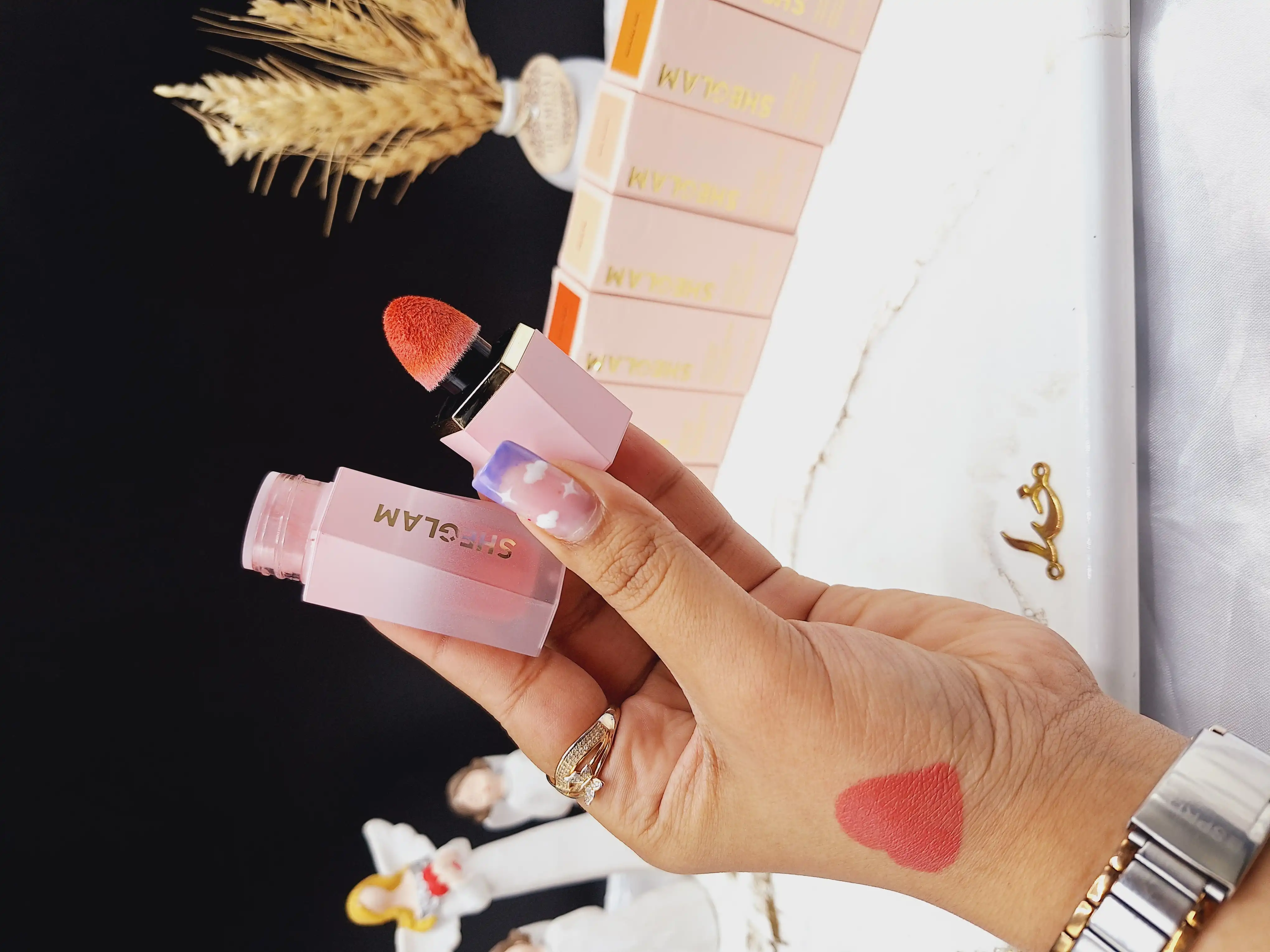 رژ گونه مایع پد دار برند شگلم SHEGLAM کد 0200