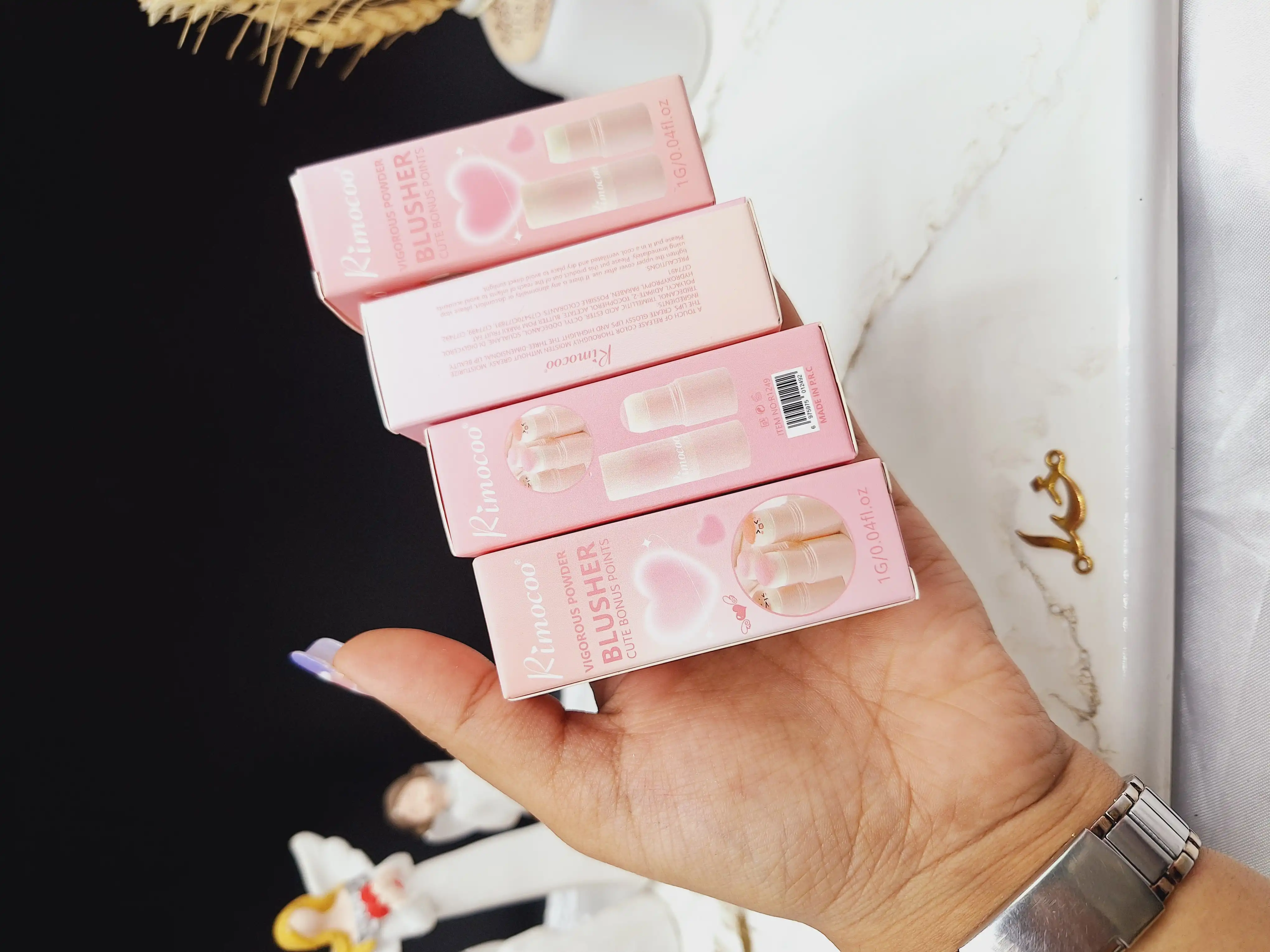 رژ گونه پودری همراه با پد کره ای برند ریمکو Rimocoo کد R1249