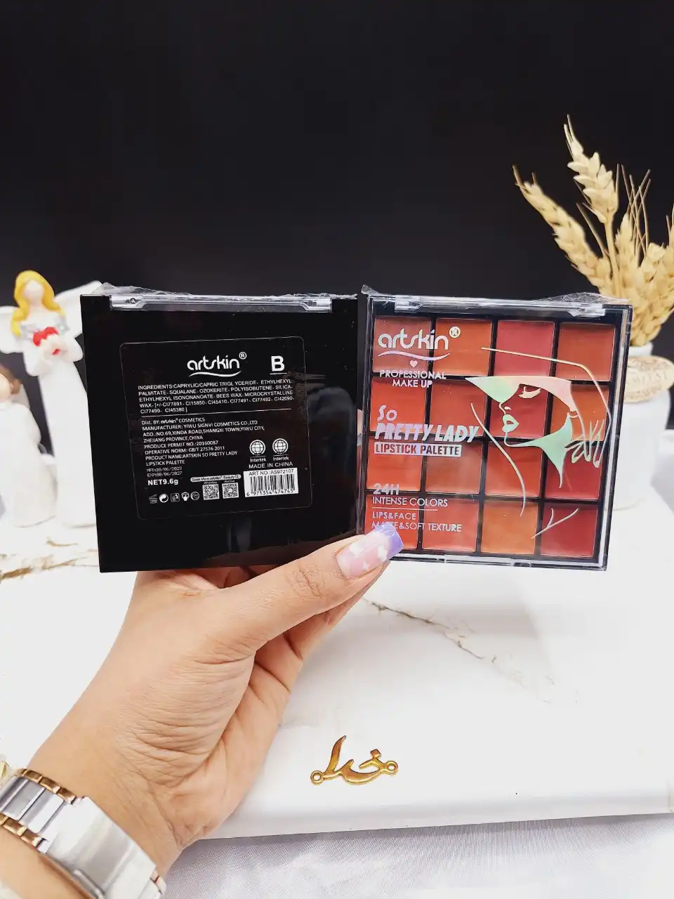 پالت رژ لب 16 رنگ برند ارتسکین artskin کد AS972107