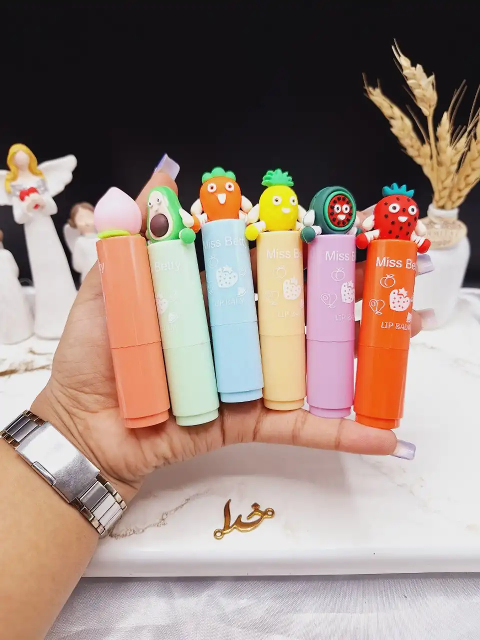 بالم لب طرح میوه های بامزه برند میس بیوتی Miss Betty کد K77118