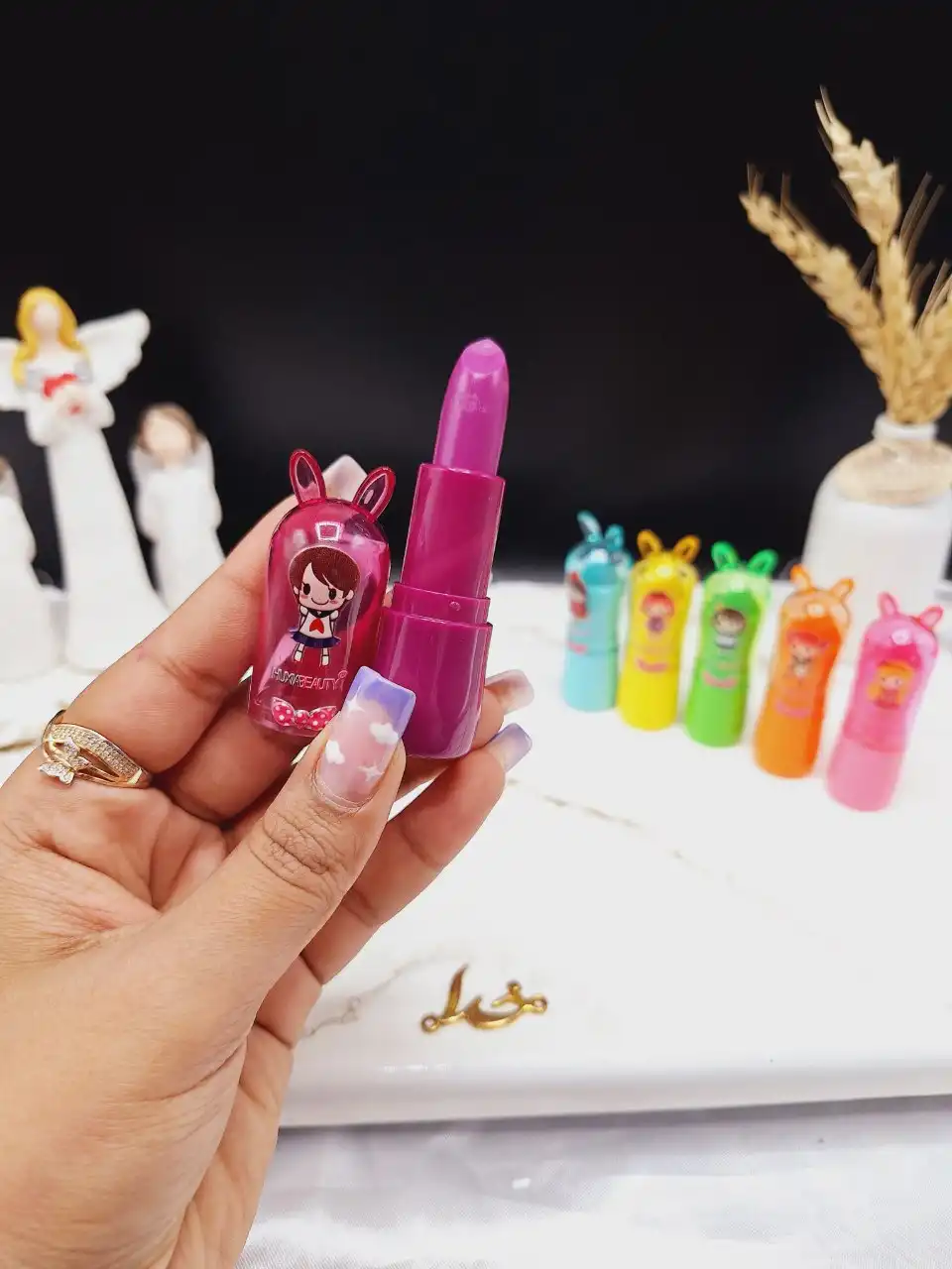 بالم لب فانتزی طرح دختر هوکسیا بیوتی HUXIA BEAUTY کد 6401