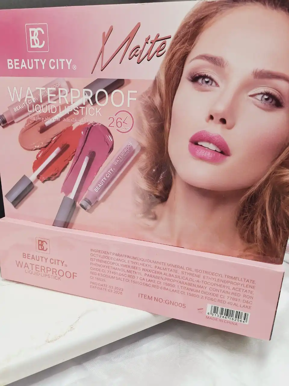 پک رژ لب مایع مات 12 عددی بیوتی سیتیBEAUTY CITY کد GN005