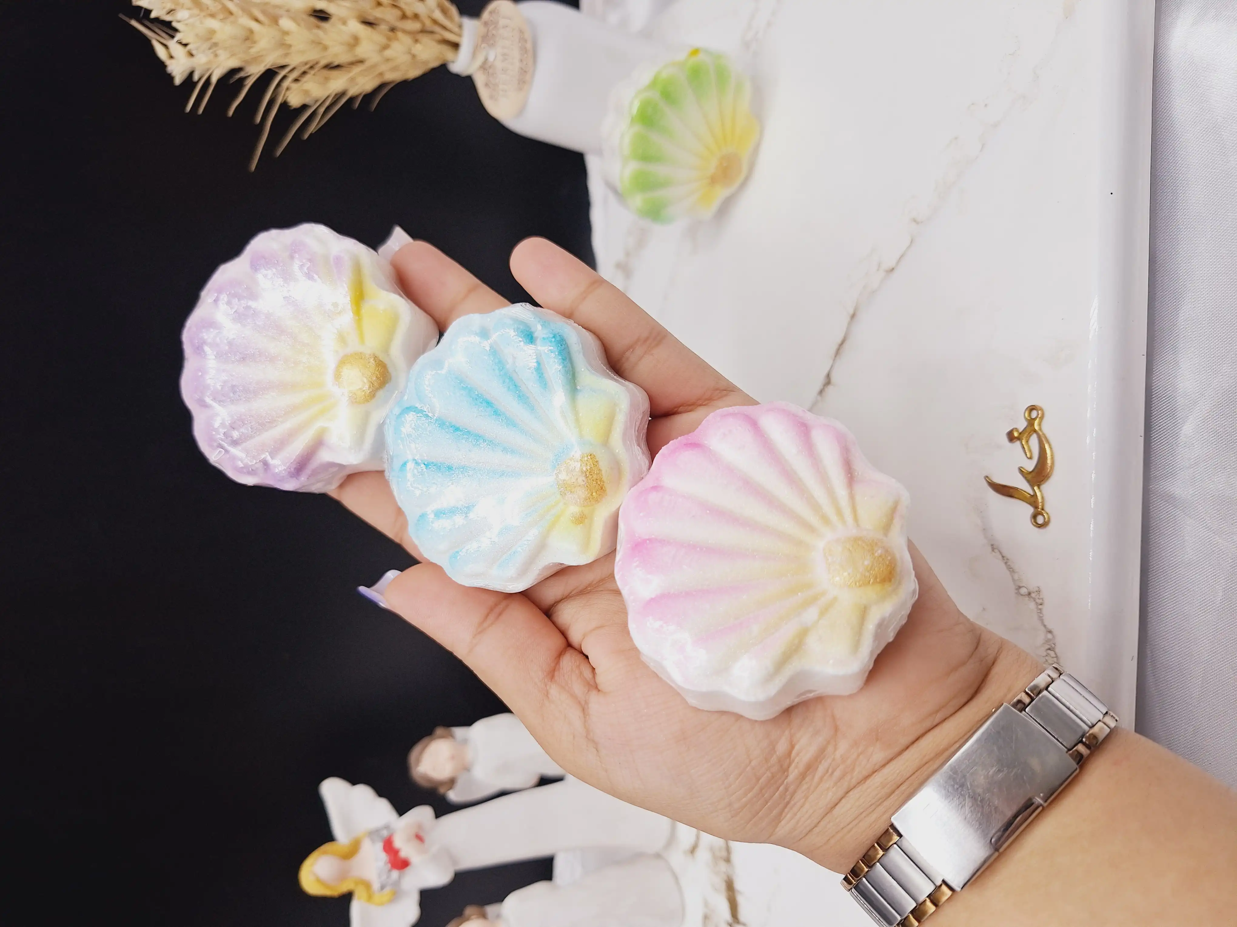 کوکتل و پدیکور طرح صدف 60 گرم با جوشش عالی