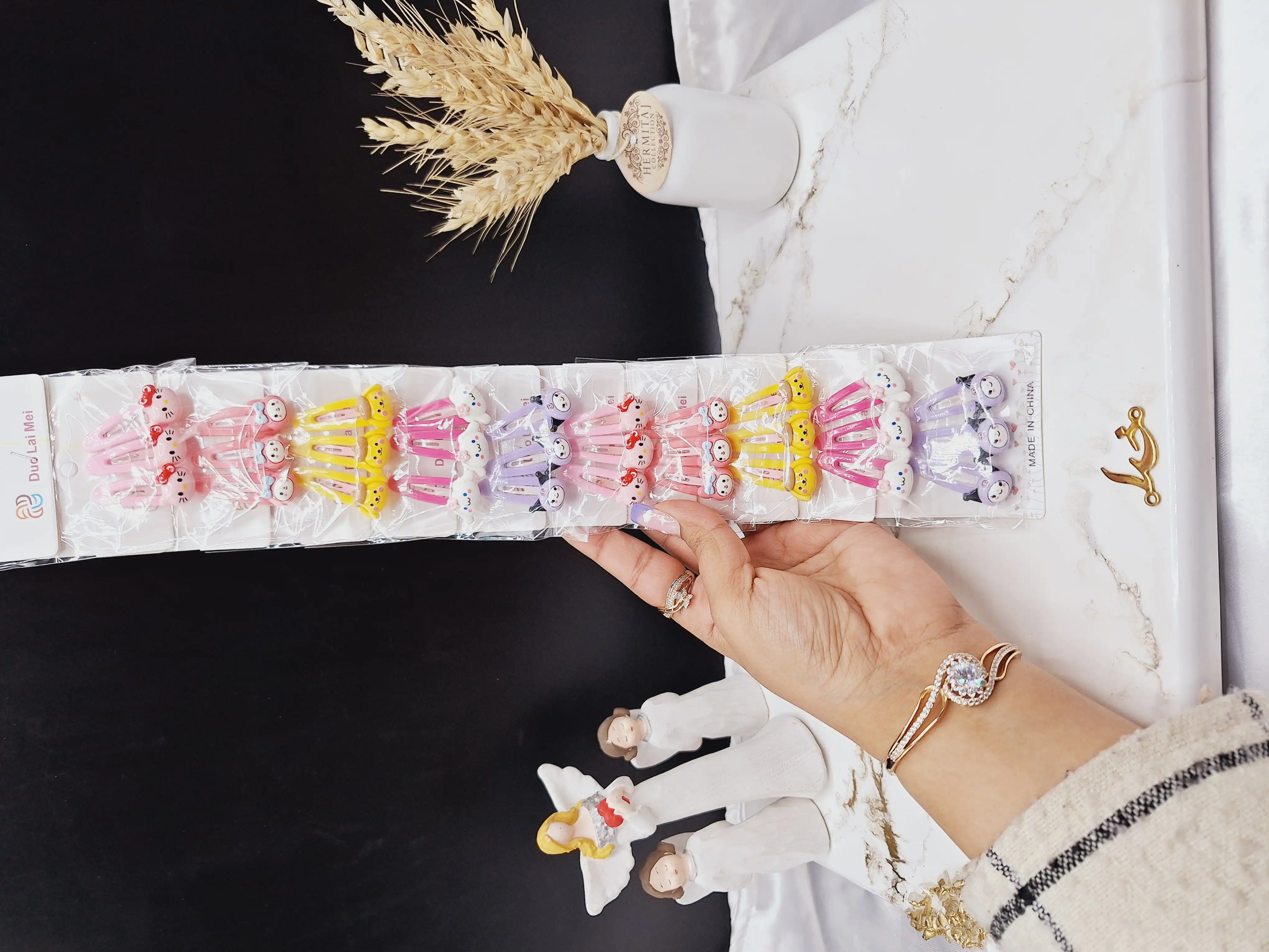 پک‌ 10 عددی پنس مو رنگارنگ فانتزی