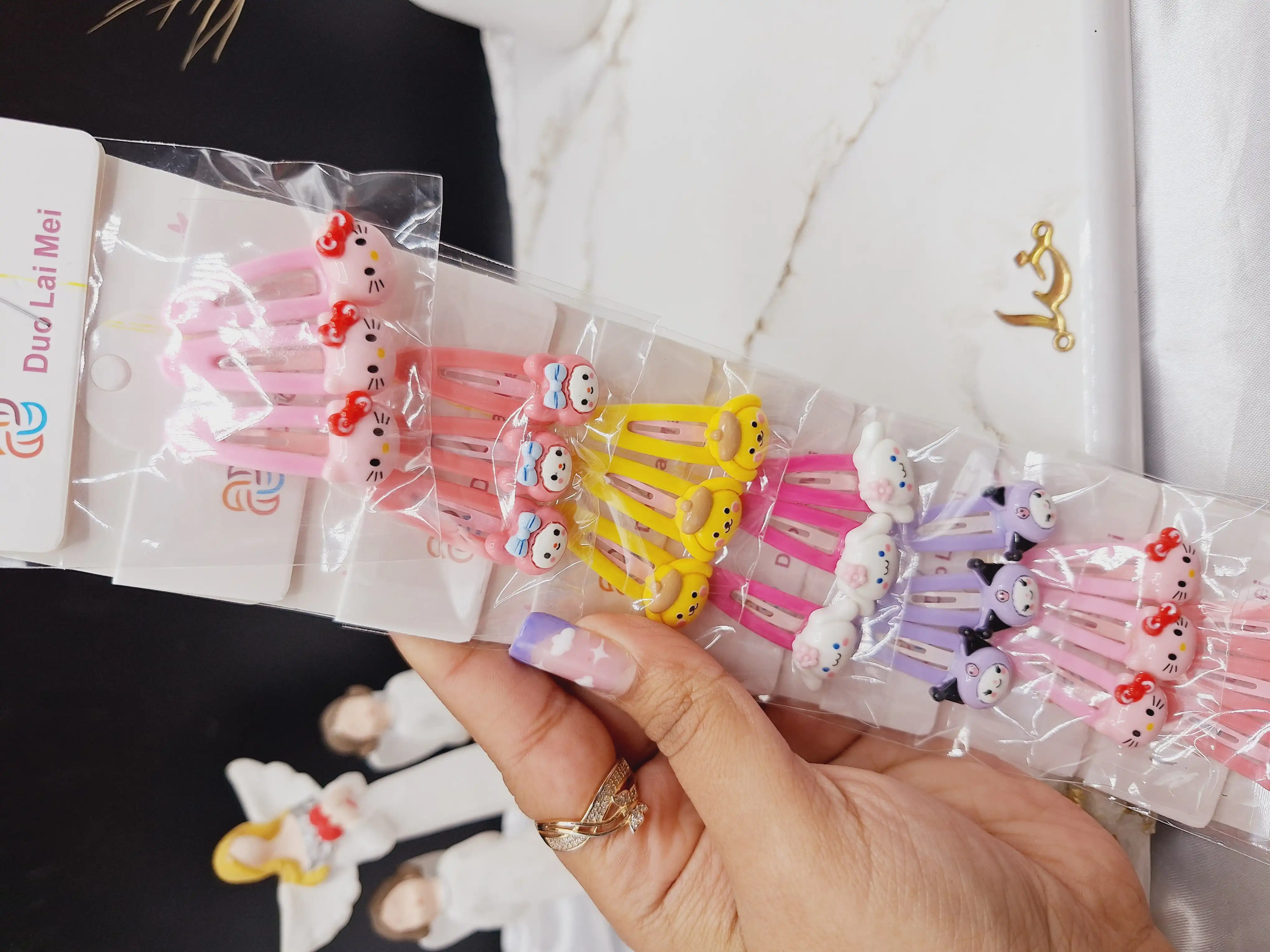 پک‌ 10 عددی پنس مو رنگارنگ فانتزی