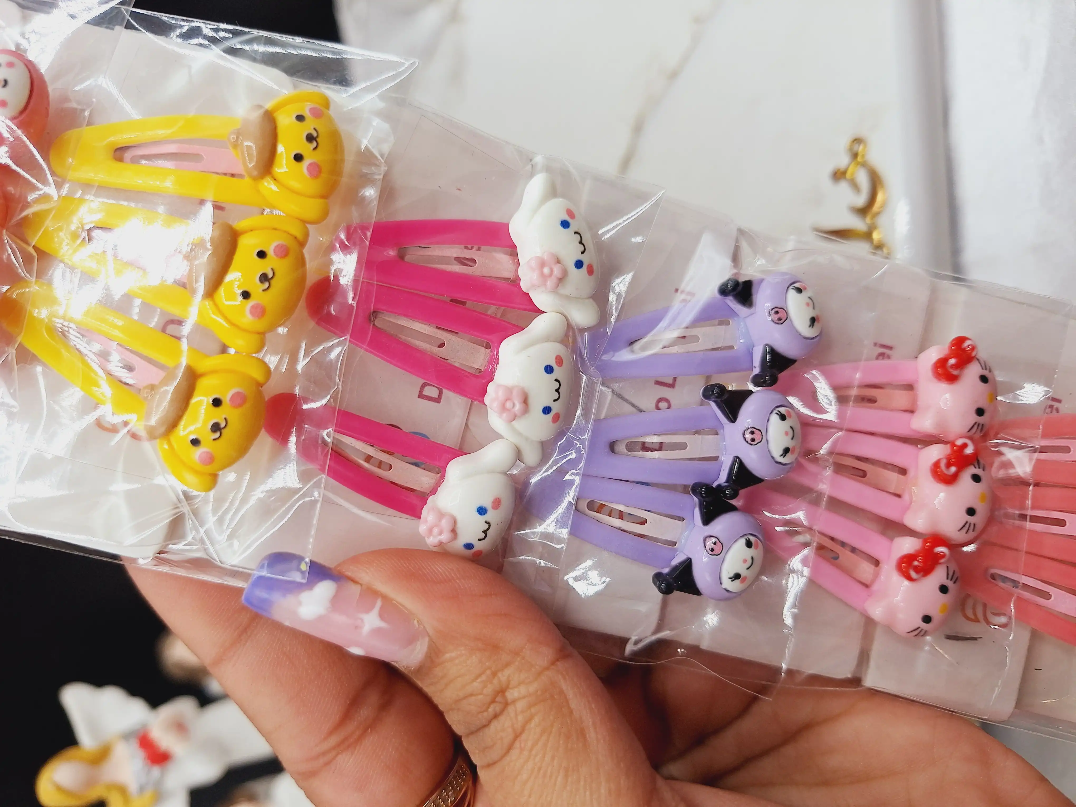 پک‌ 10 عددی پنس مو رنگارنگ فانتزی