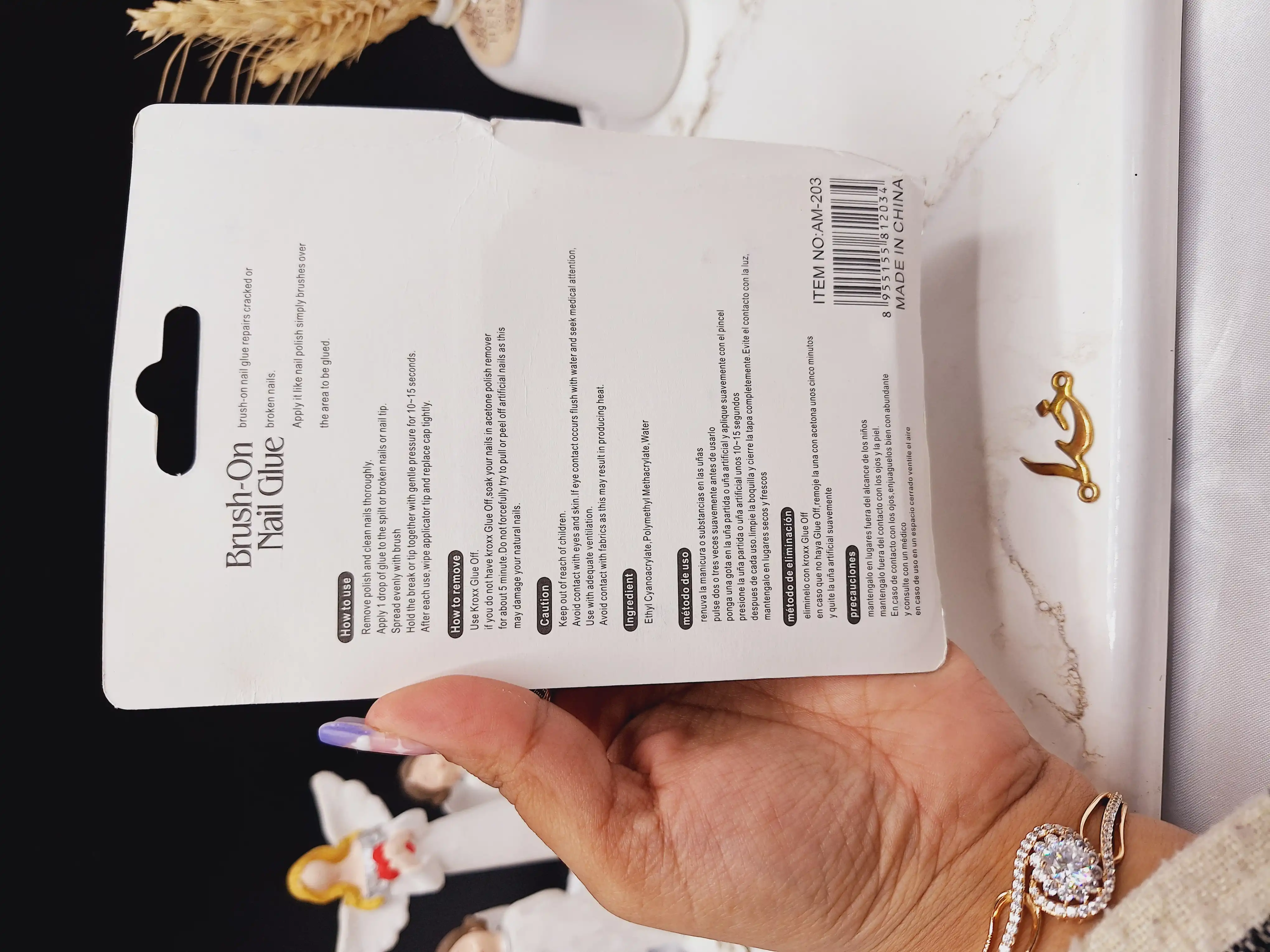 پک 3تایی چسپ ناخن Brush-On کد AM_203