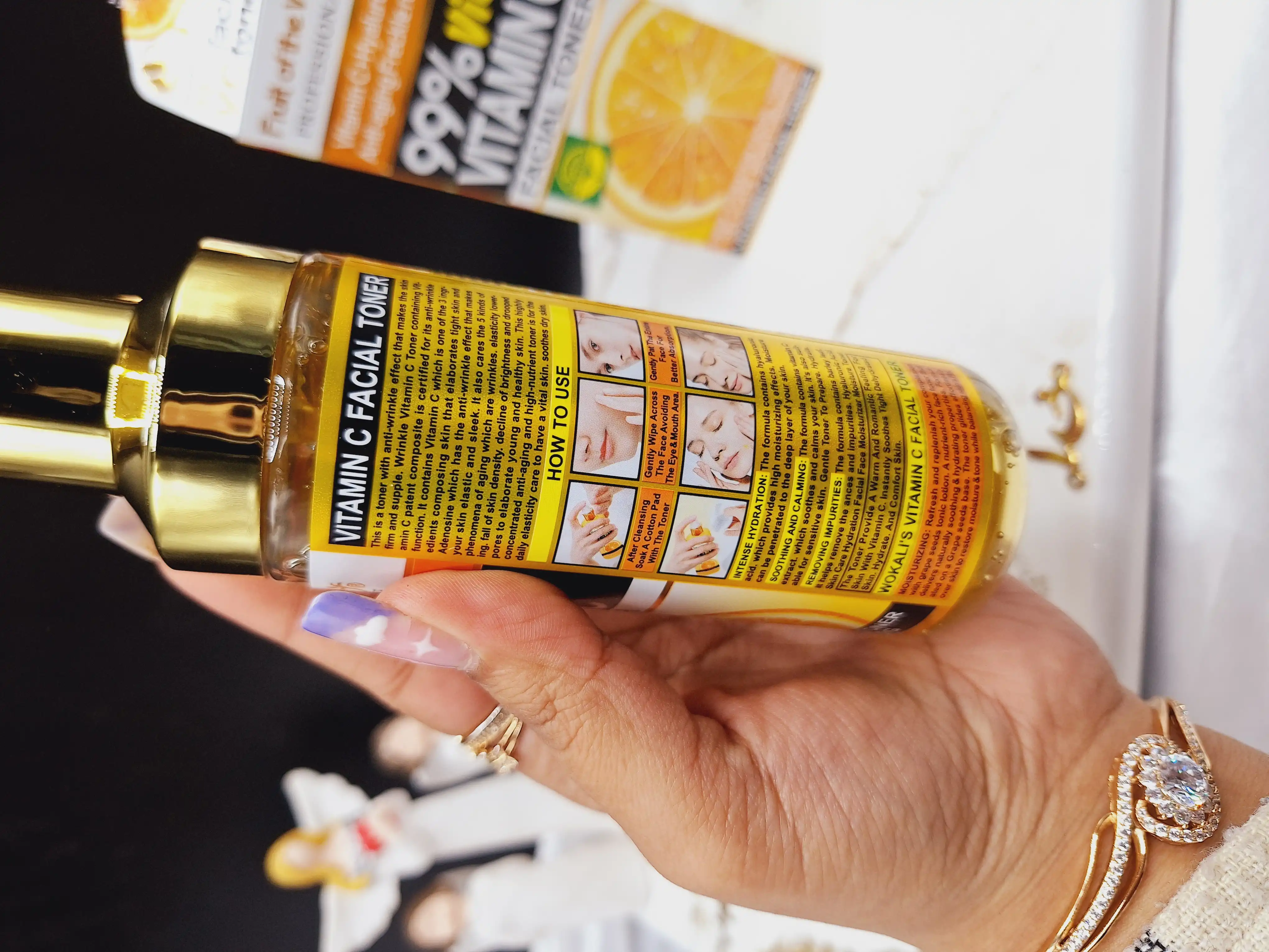 تونر روشن کننده قوی ویتامین سی وکالی Wokali کد WKL718