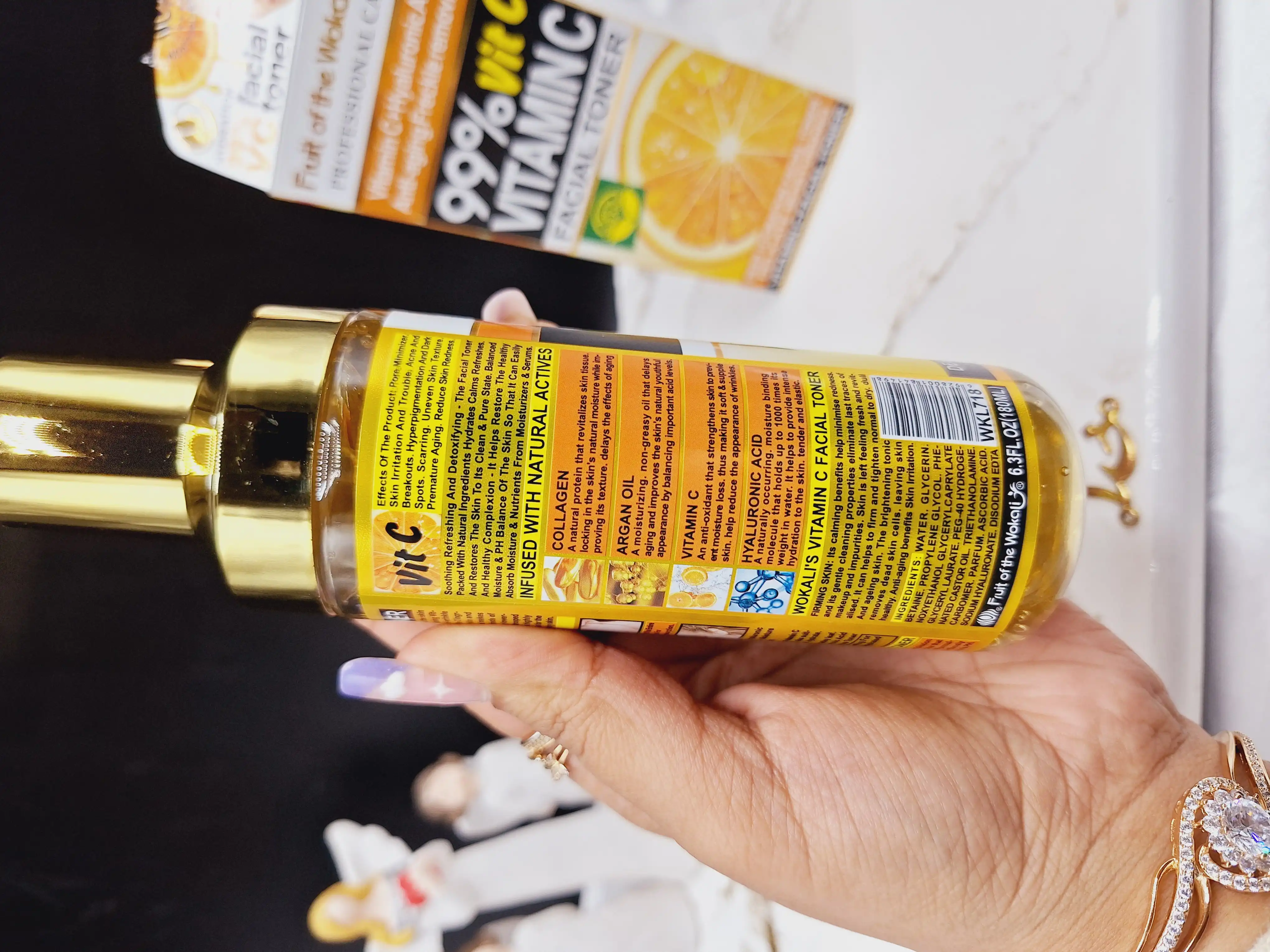 تونر روشن کننده قوی ویتامین سی وکالی Wokali کد WKL718