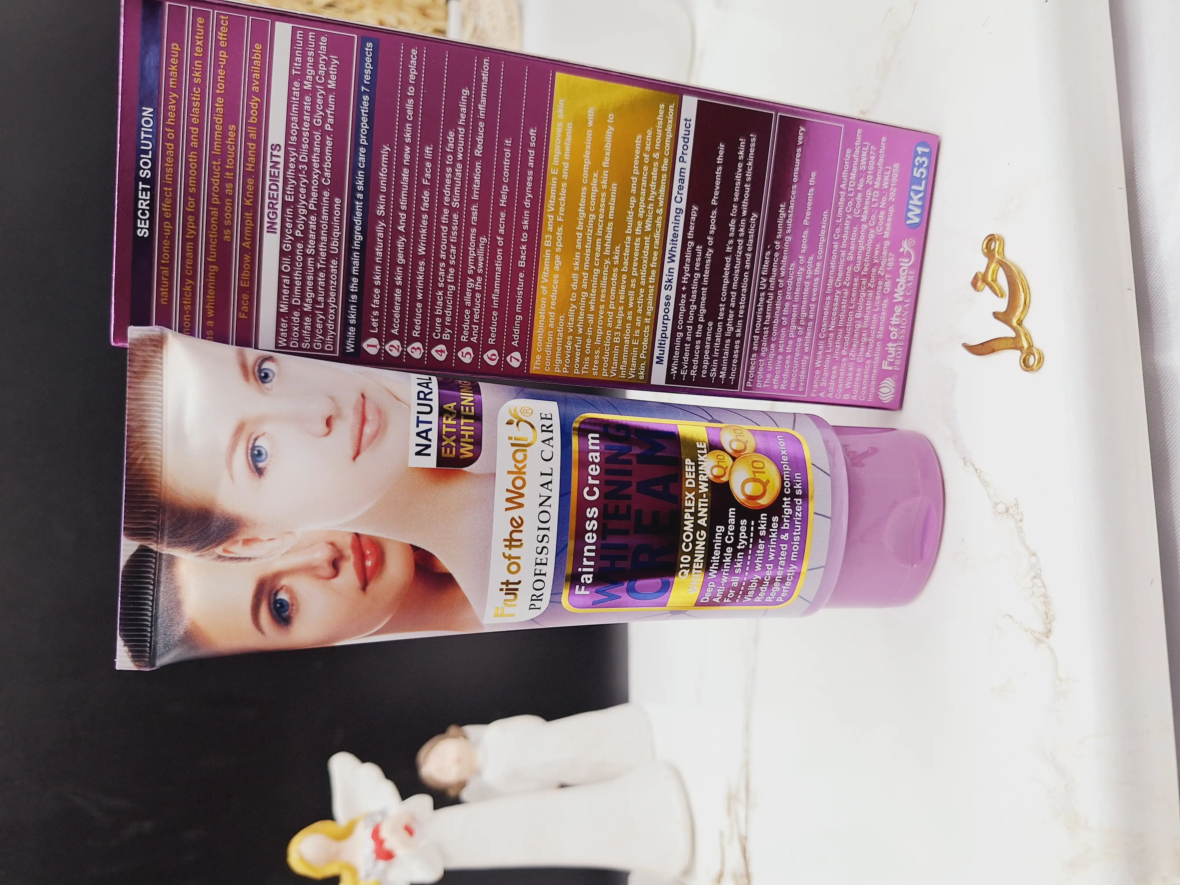 کرم سفید کننده و ضد چین و چروک عمقی ویتامین Q10 وکالی Wokali کد WKL531