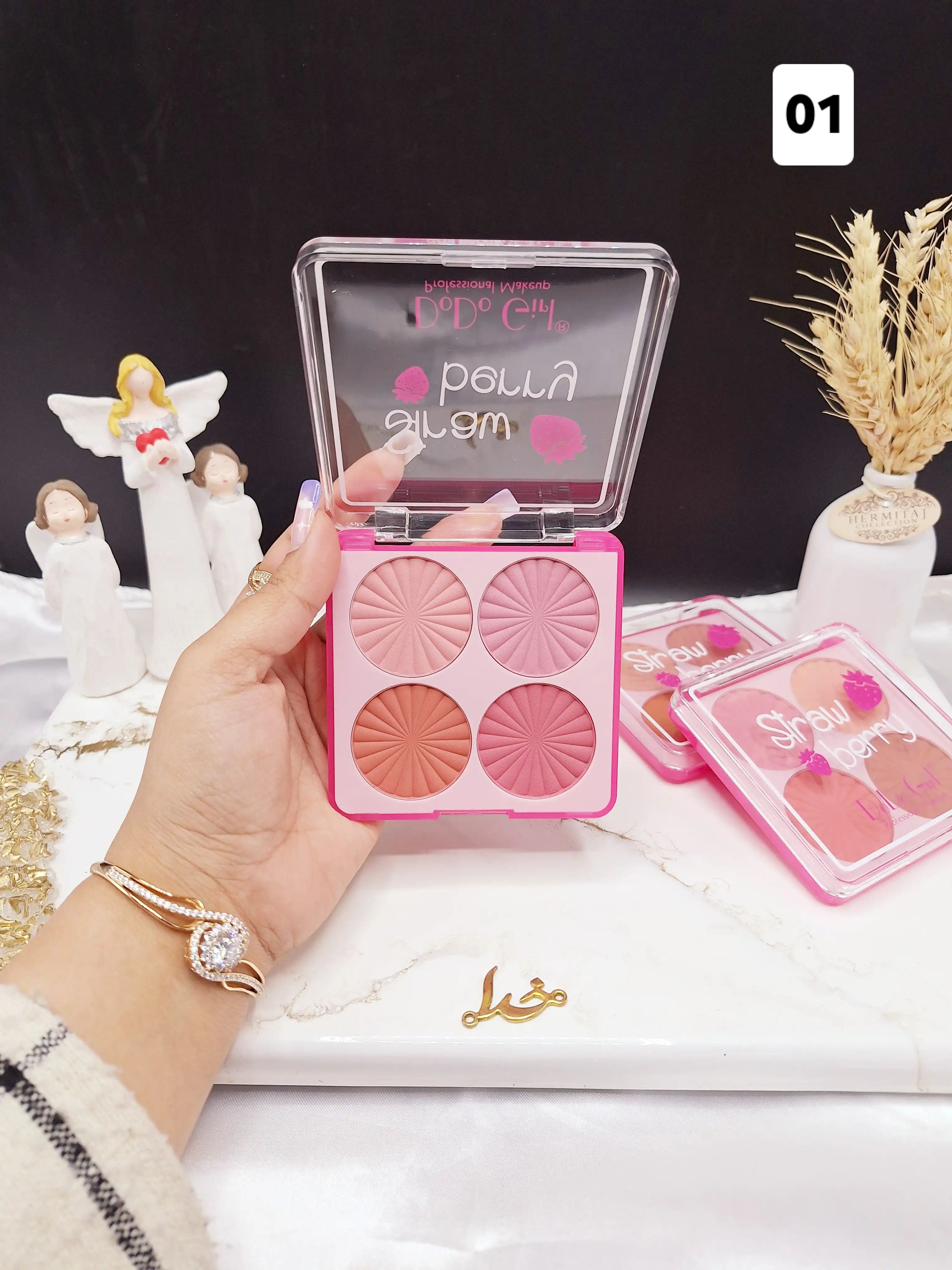 پالت سایه چهار رنگ طرح صدف D.Do Girl کد D4186