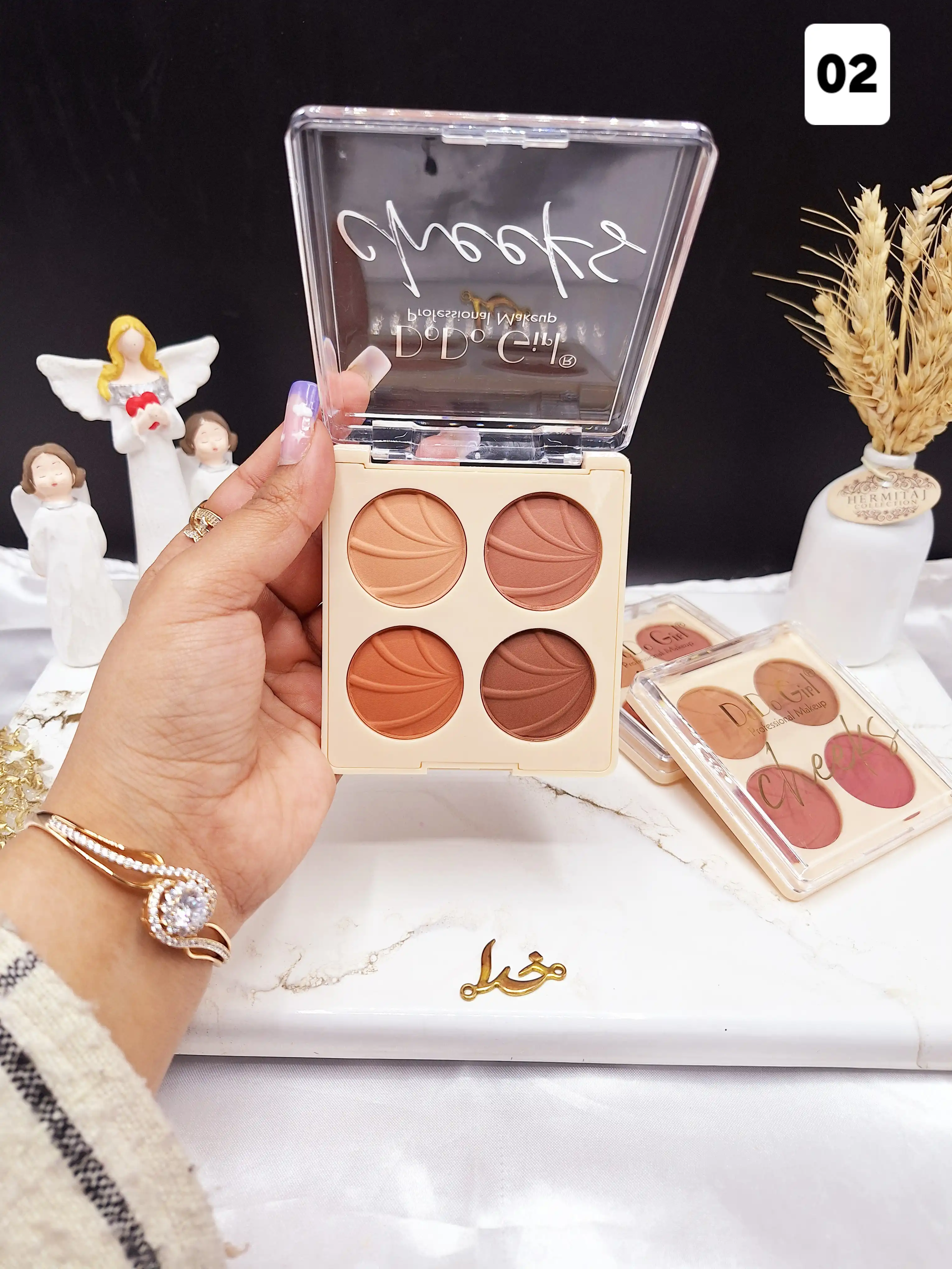 رژگونه چهار رنگ رژ D.Do Girl کد D4145