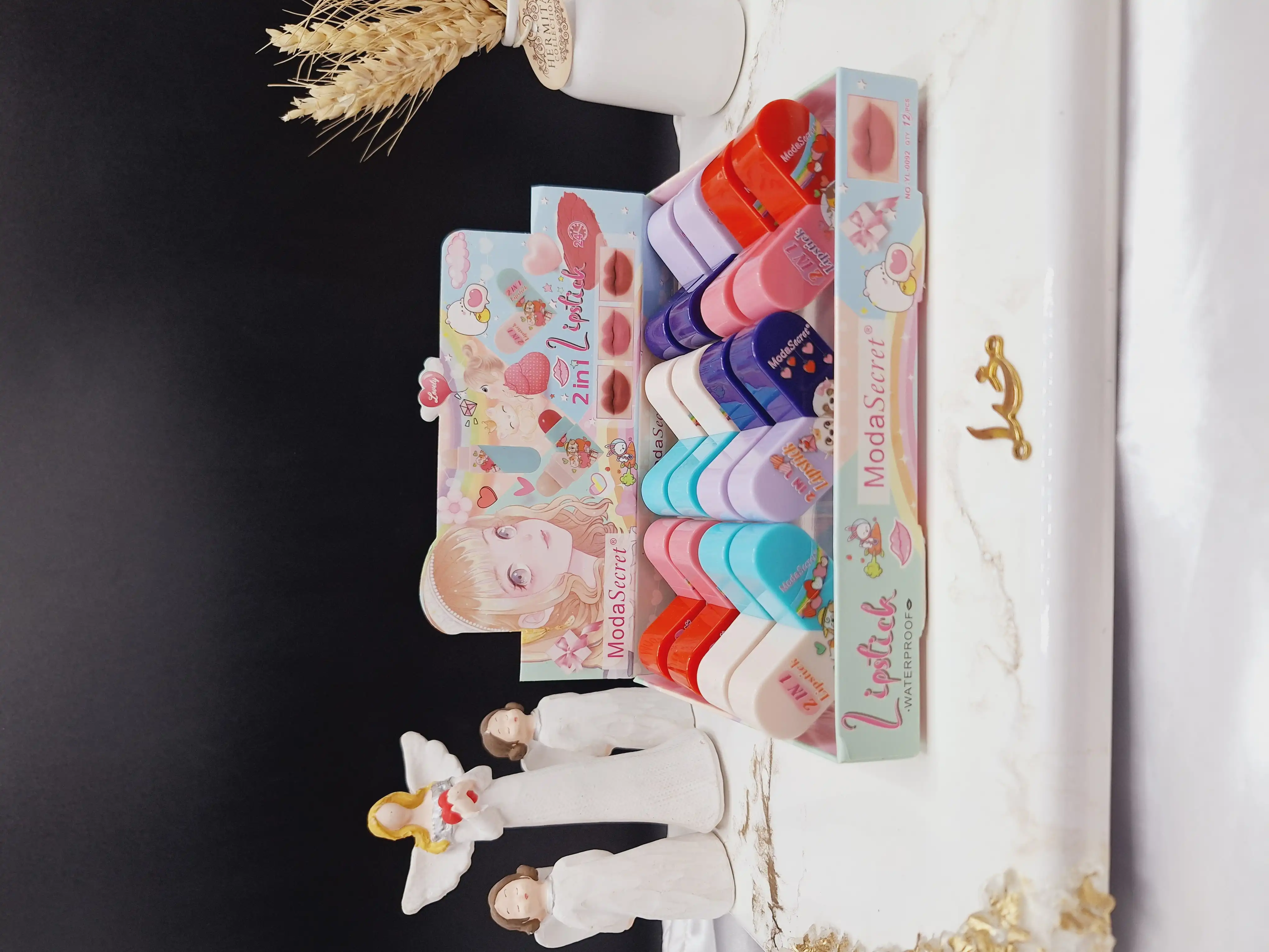 پک 2 تایی بالم لب و رژ لب مدا سکرت Moda Secret کد YL_0092