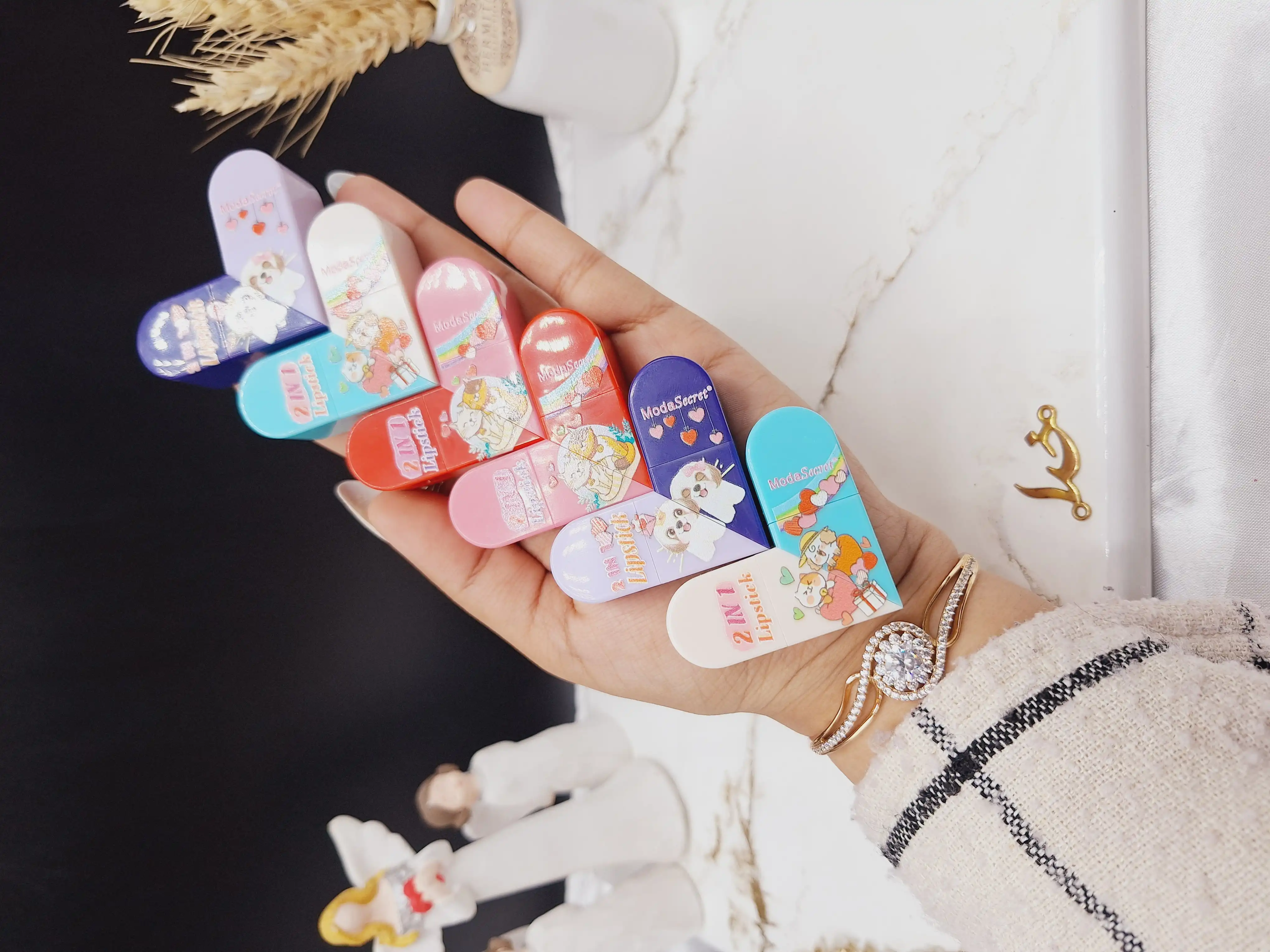 پک 2 تایی بالم لب و رژ لب مدا سکرت Moda Secret کد YL_0092