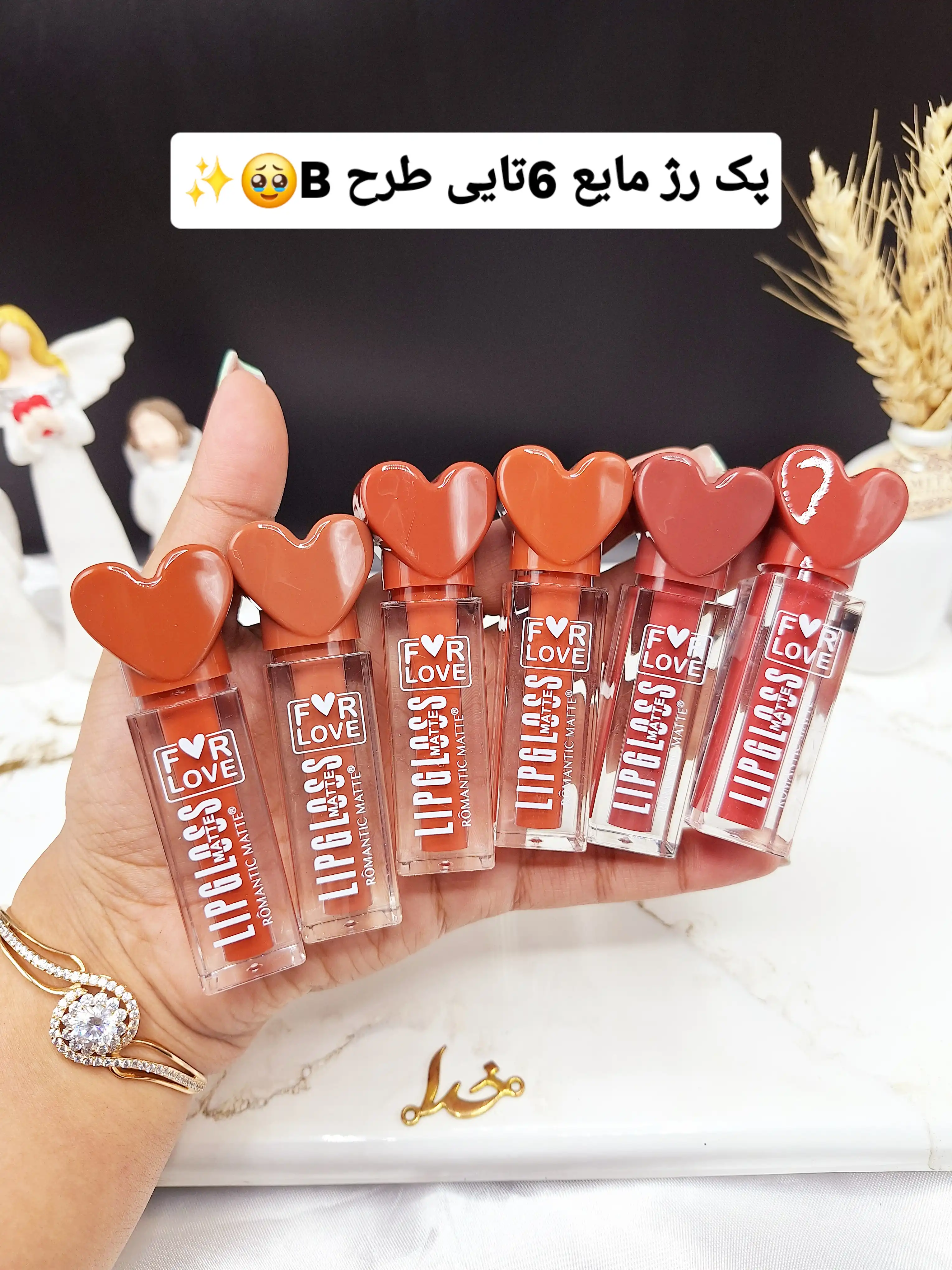 پک رژ لب مایع 6 تایی سرقلبی رمانتیک مات Romntic Matt کد RY_0759