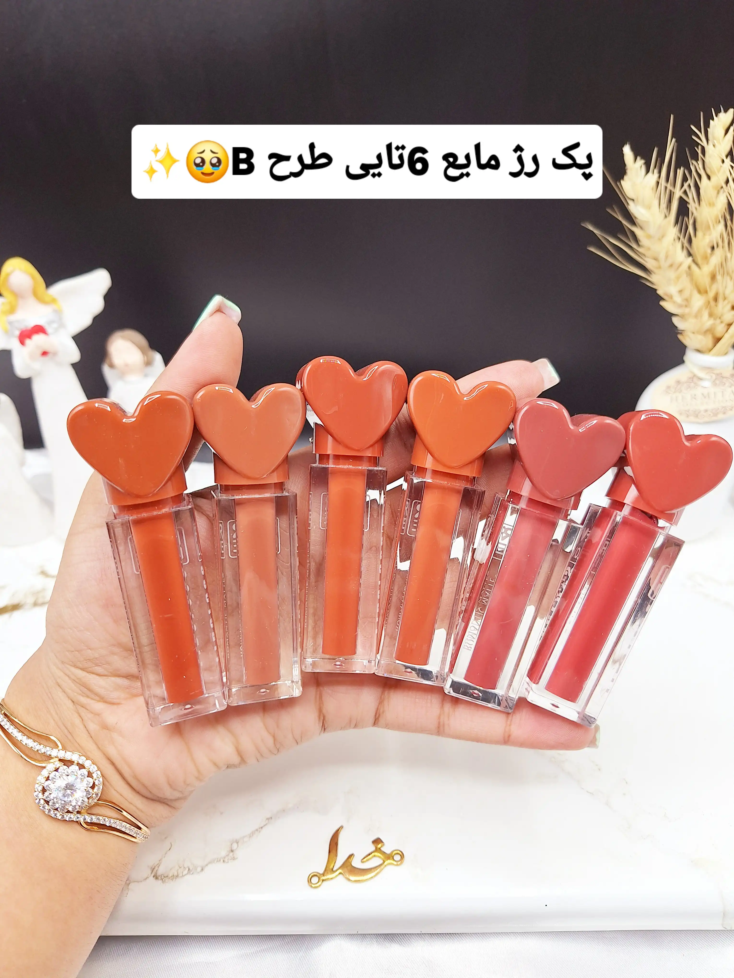 پک رژ لب مایع 6 تایی سرقلبی رمانتیک مات Romntic Matt کد RY_0759