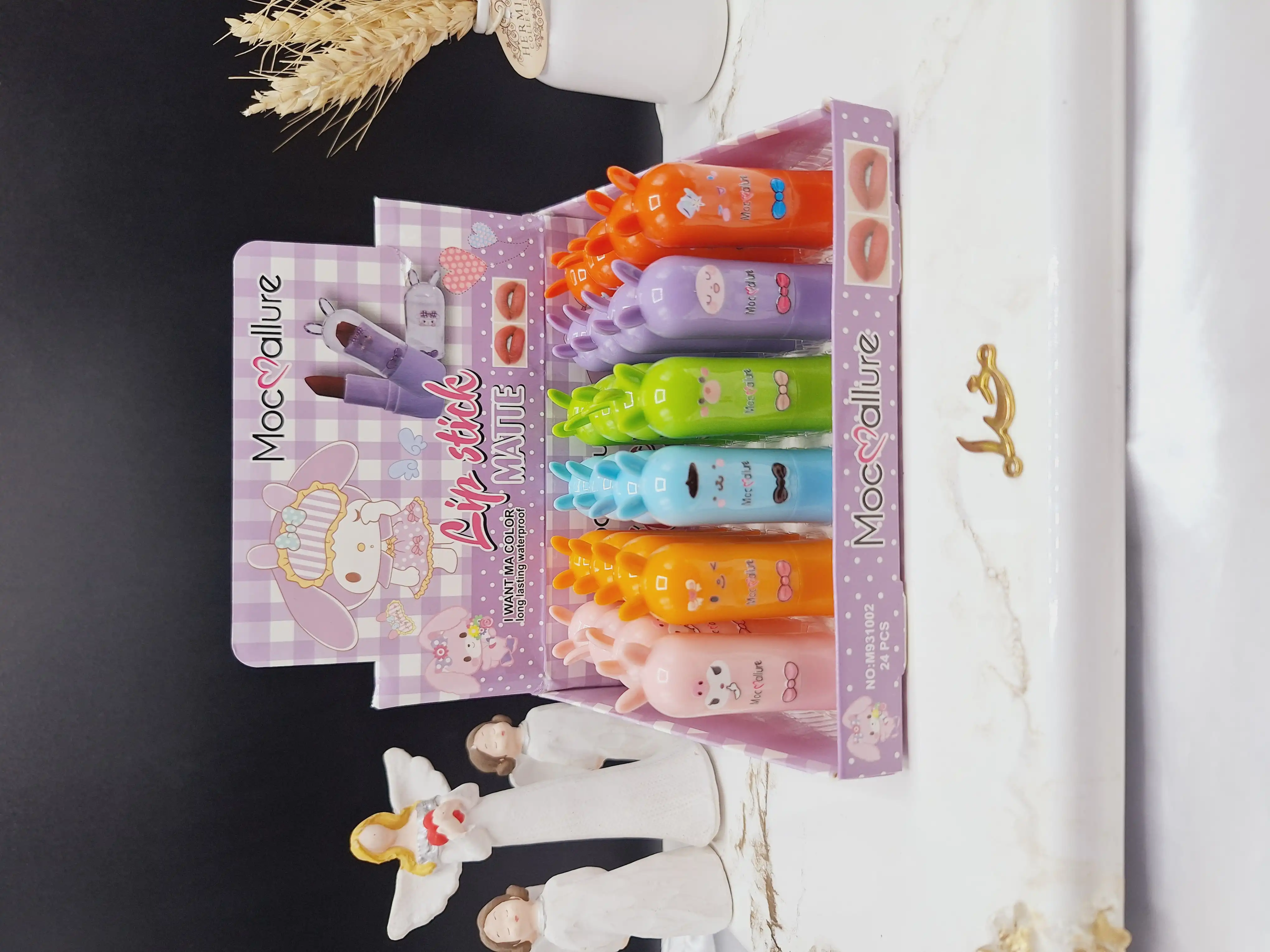 پک رژ لب جامد 6 تایی طرح حیوانات بامزه موکالره Mocallure کد Moc 931002