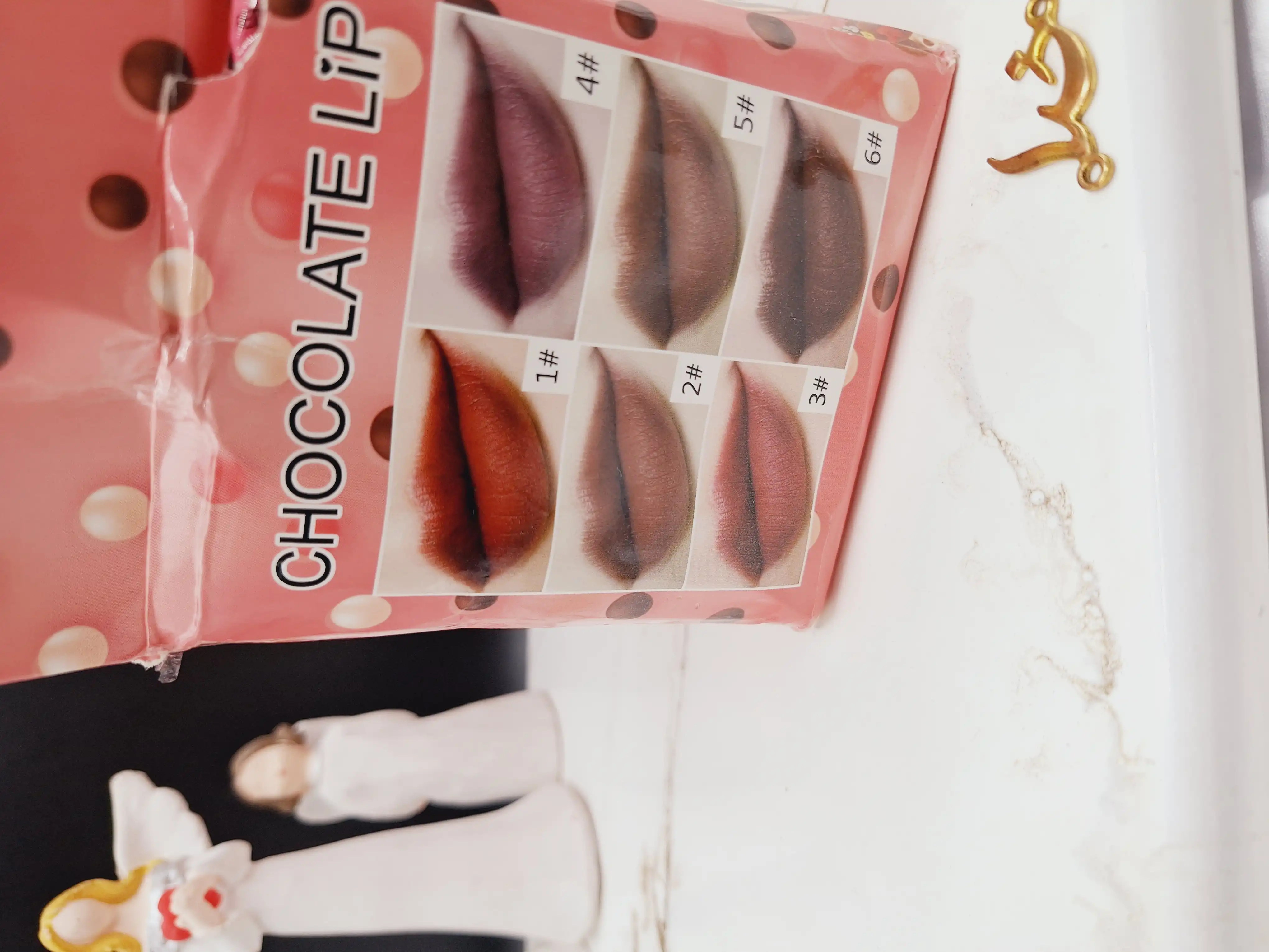 پک رژ لب مایع 6 تایی طرح شکلات  NUDE