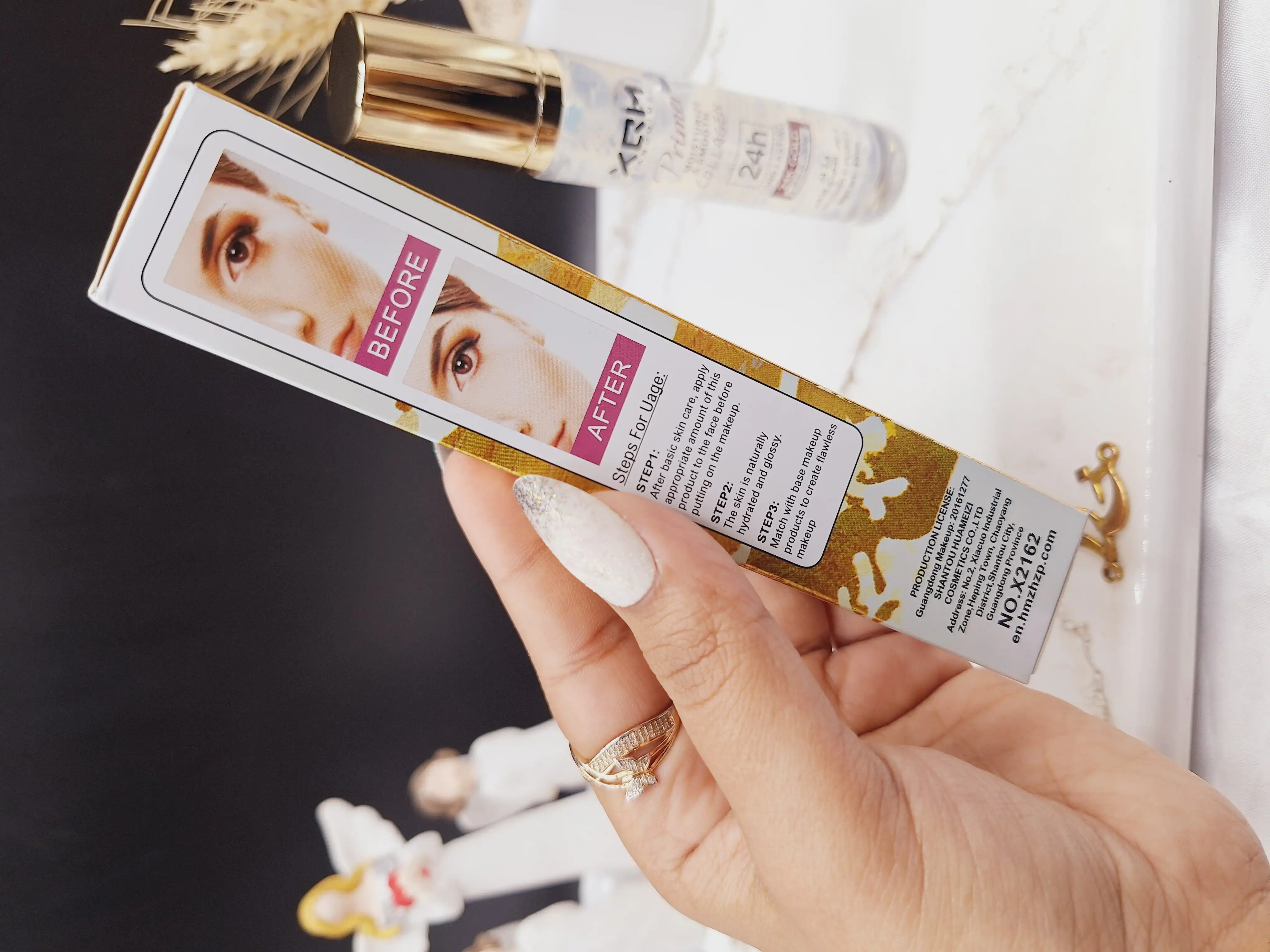 پرایمر  24 ساعته غنی شده با کلاژن و طلا 24 عیار برند XQM کد X2162