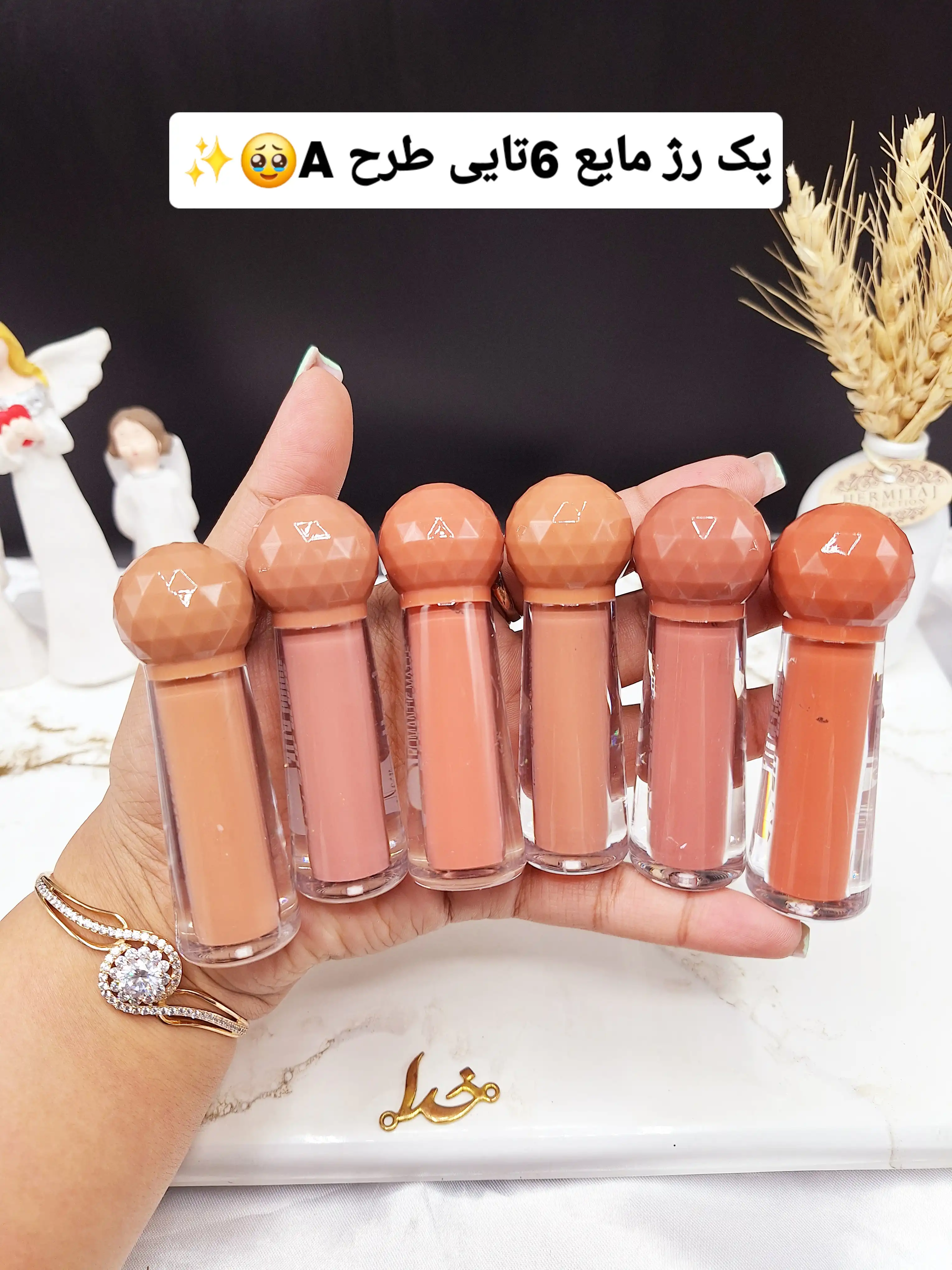 پک 6تایی رژ مایع برند رومانتیک مات ROMANTIC 3 کد RY_1121