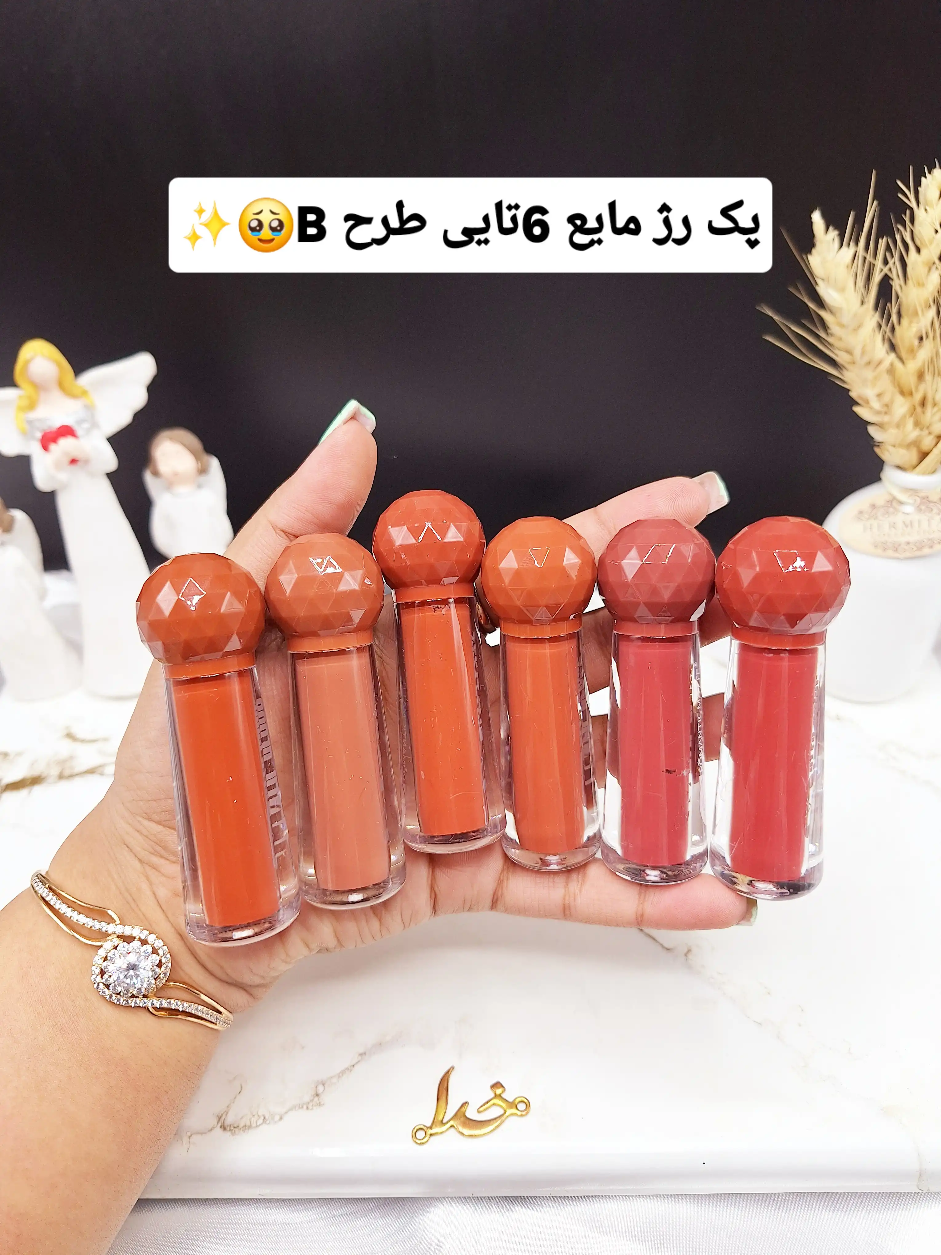 پک 6تایی رژ مایع برند رومانتیک مات ROMANTIC 3 کد RY_1121