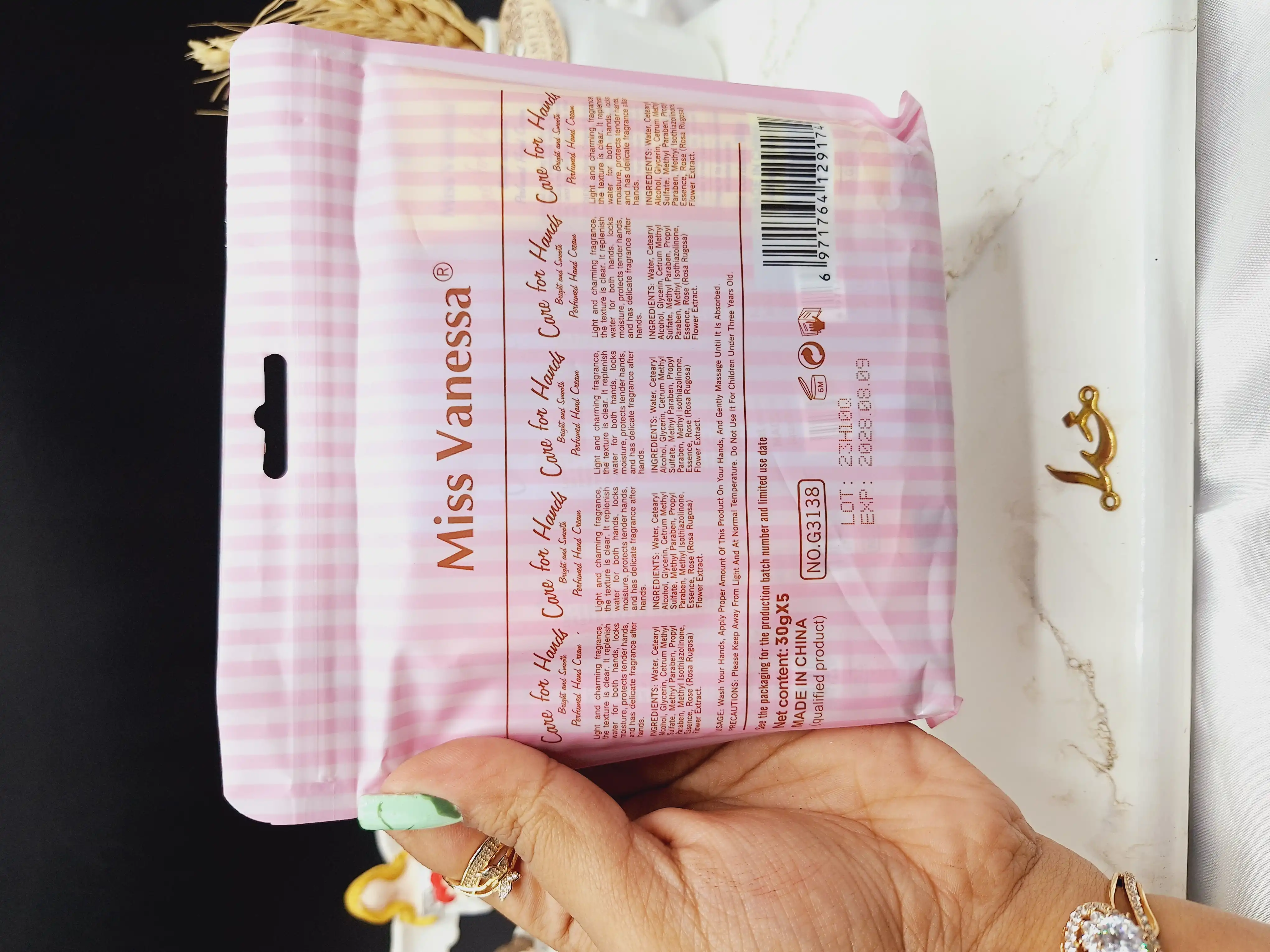 پک 5 عددی کرم دست فانتزی برند Miss Vanessa کد G3138