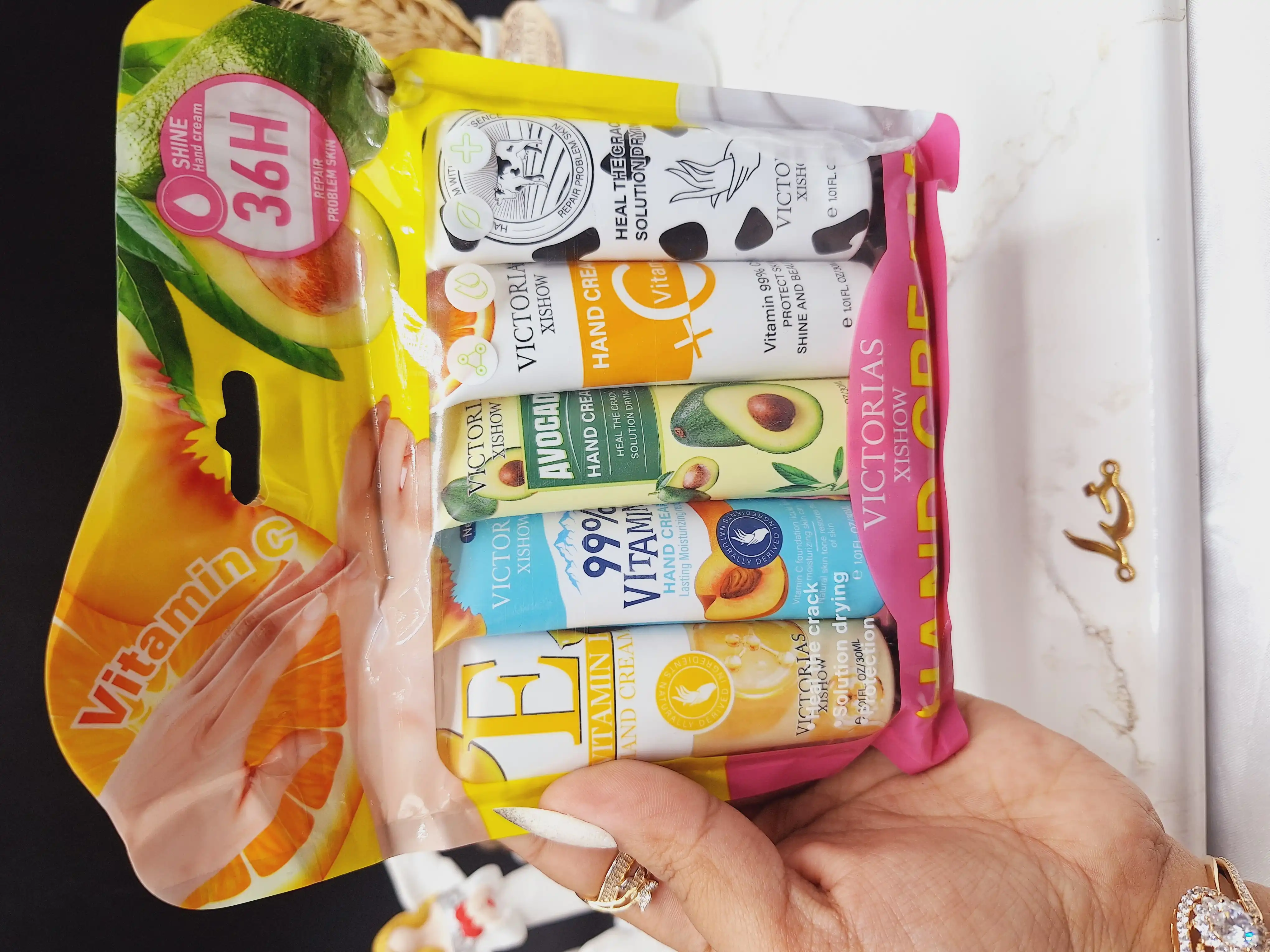 پک 5عددی کرم دست میکس ویتامینه   30 گرم برند ویکتوریا VICTORIAS کد CX7516