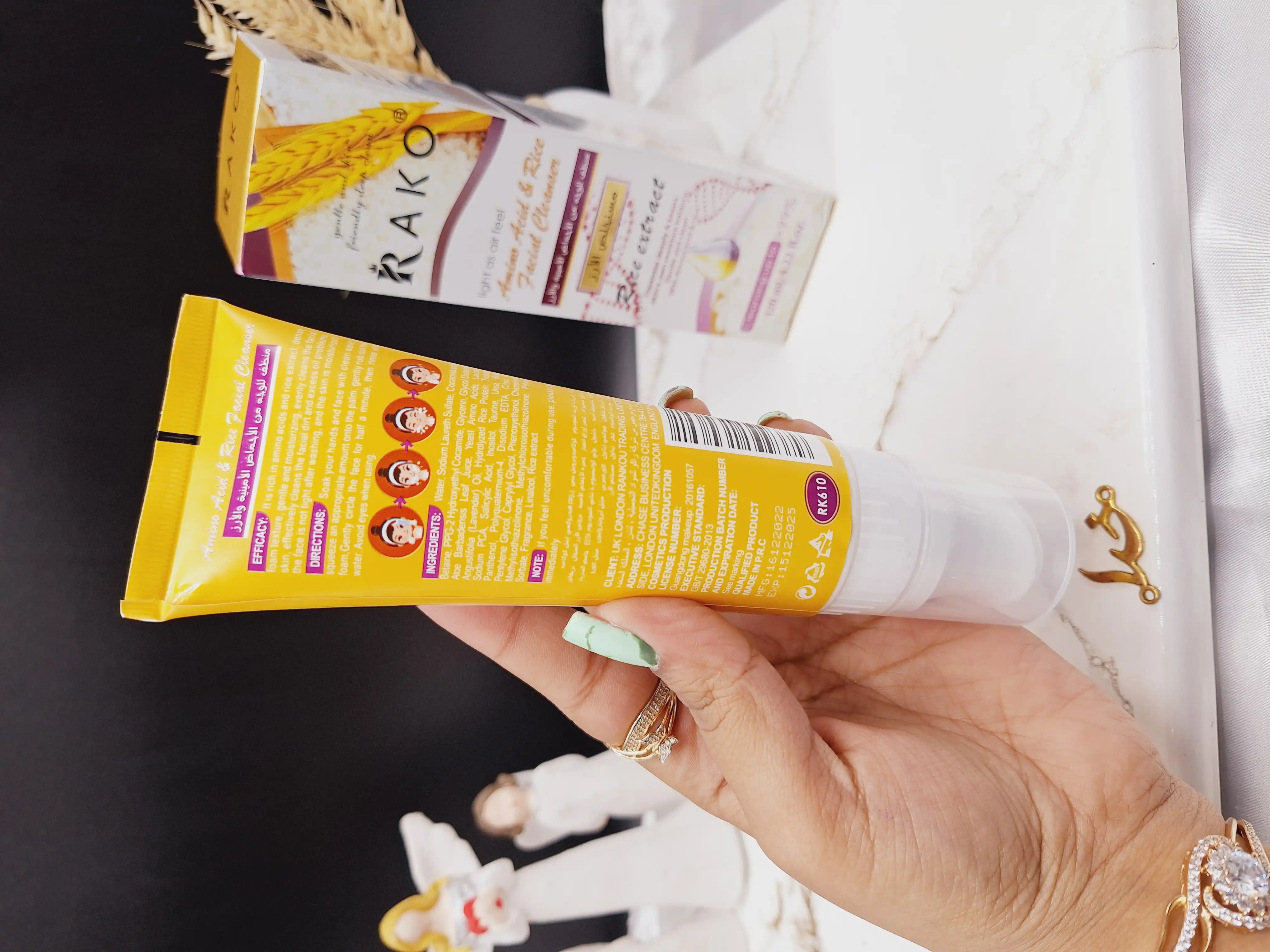 فوم شستشوی براش دار با عصاره برنج و آمینه اسید برند راکو RAKO کد RK610