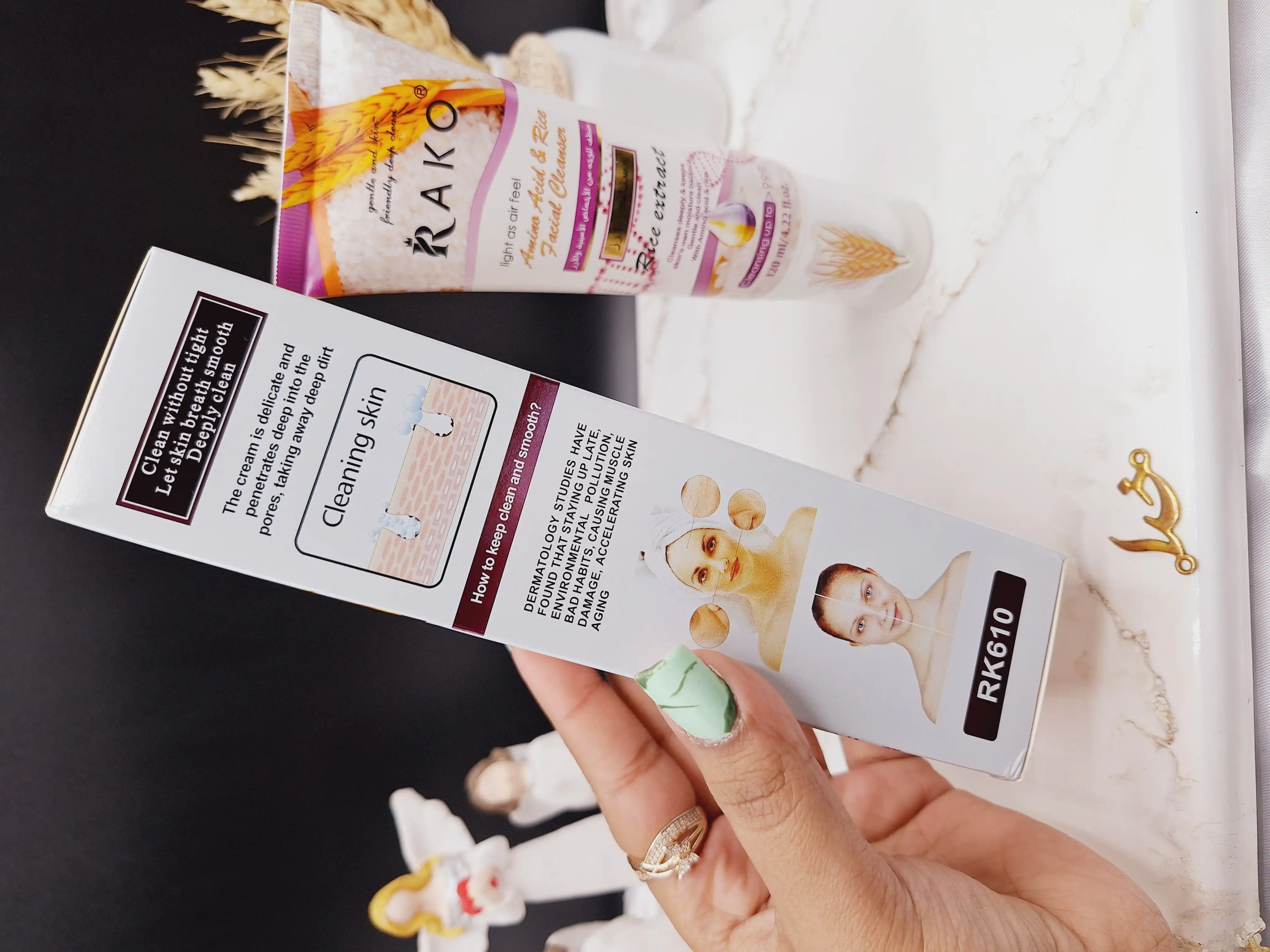 فوم شستشوی براش دار با عصاره برنج و آمینه اسید برند راکو RAKO کد RK610