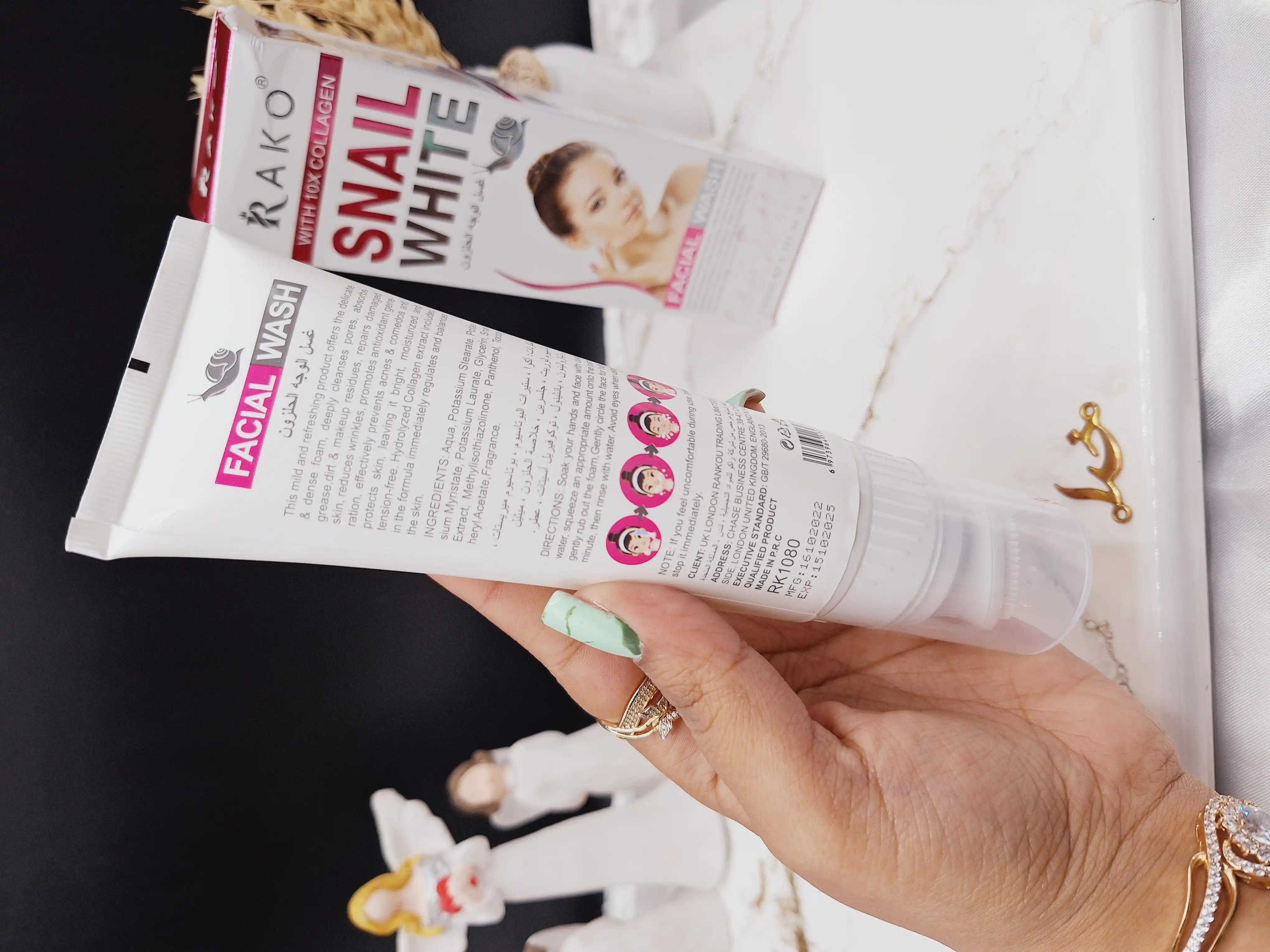 فوم شستشوی براش دار حلزون حاوی کلاژن برند راکو RAKO کد RK1080