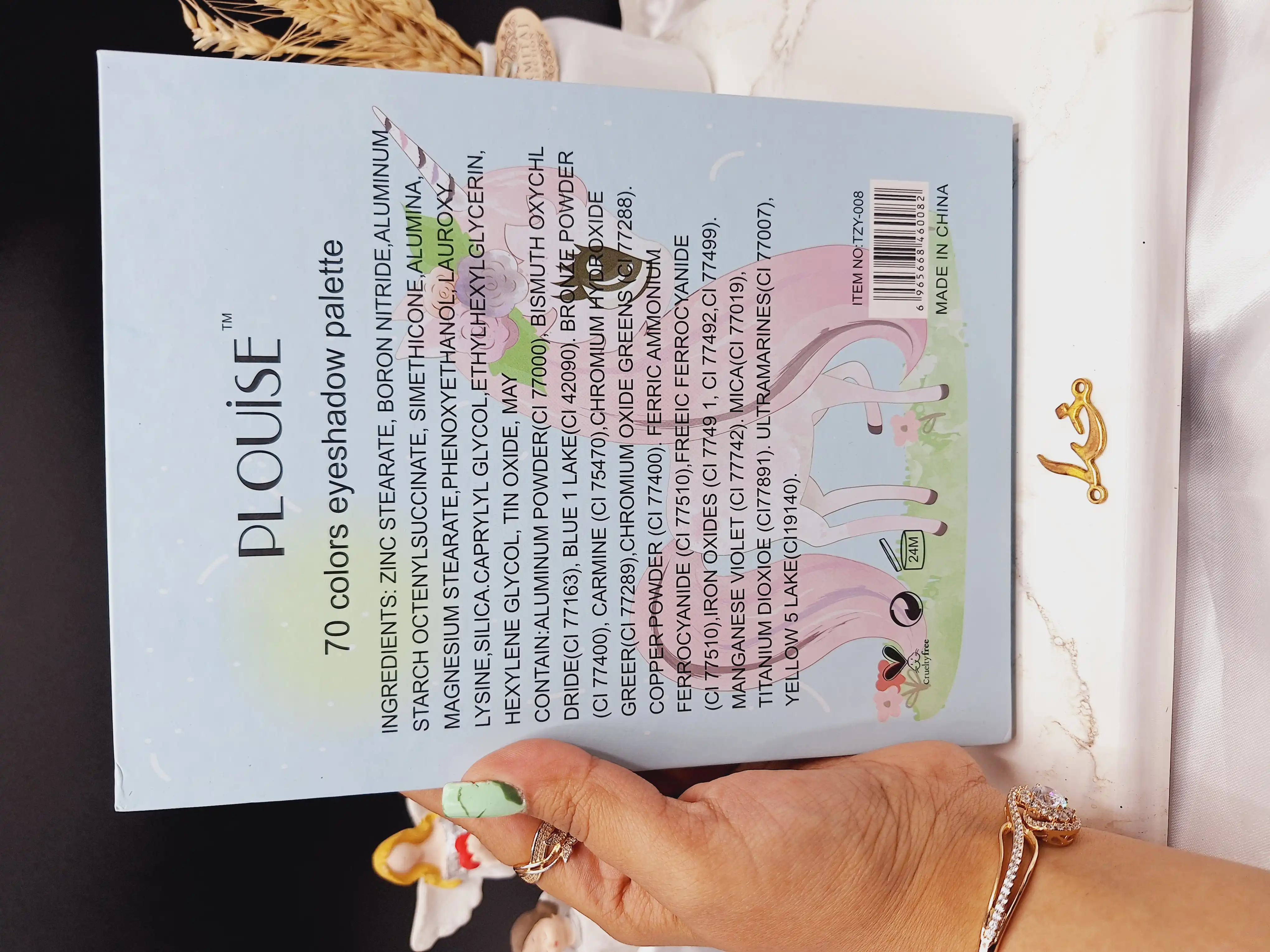 پالت سایه 70 رنگ طرح یونیکورن کد PLOUisE کد TZY_008